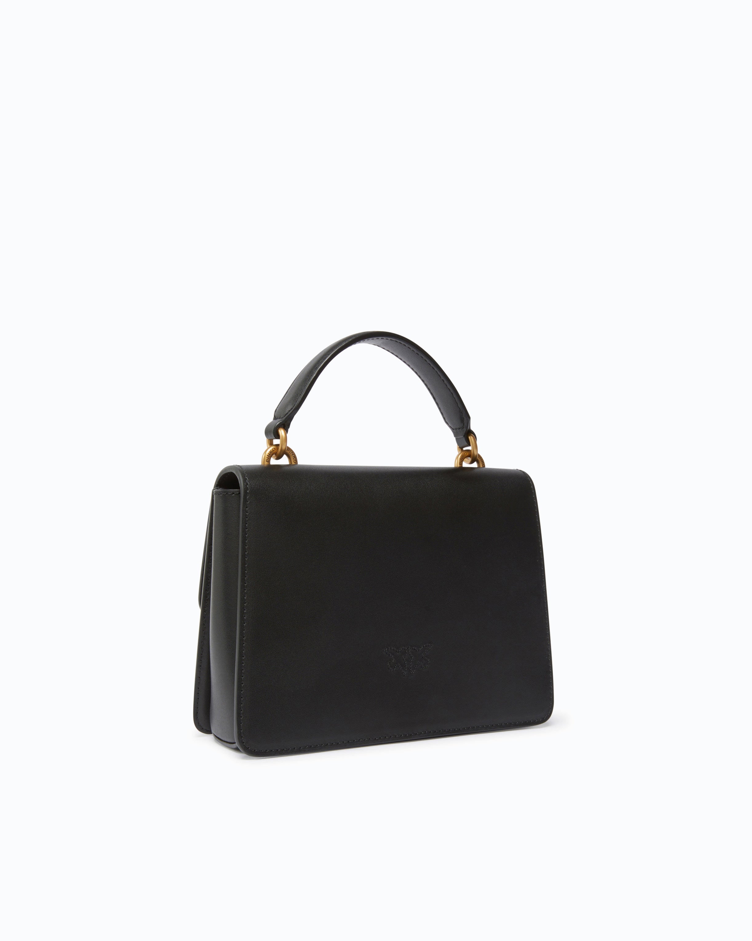 Pinko Love Bag Mini One Top Handle Light Simply torebka skórzana czarna