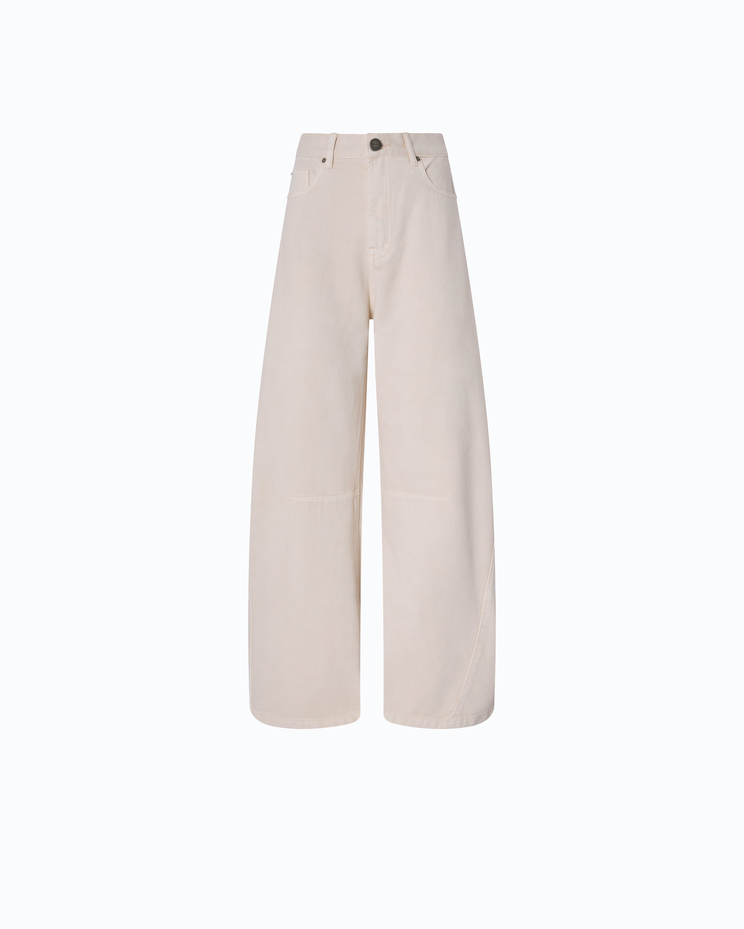 Pinko Emma Egg spodnie barrel fit beżowe