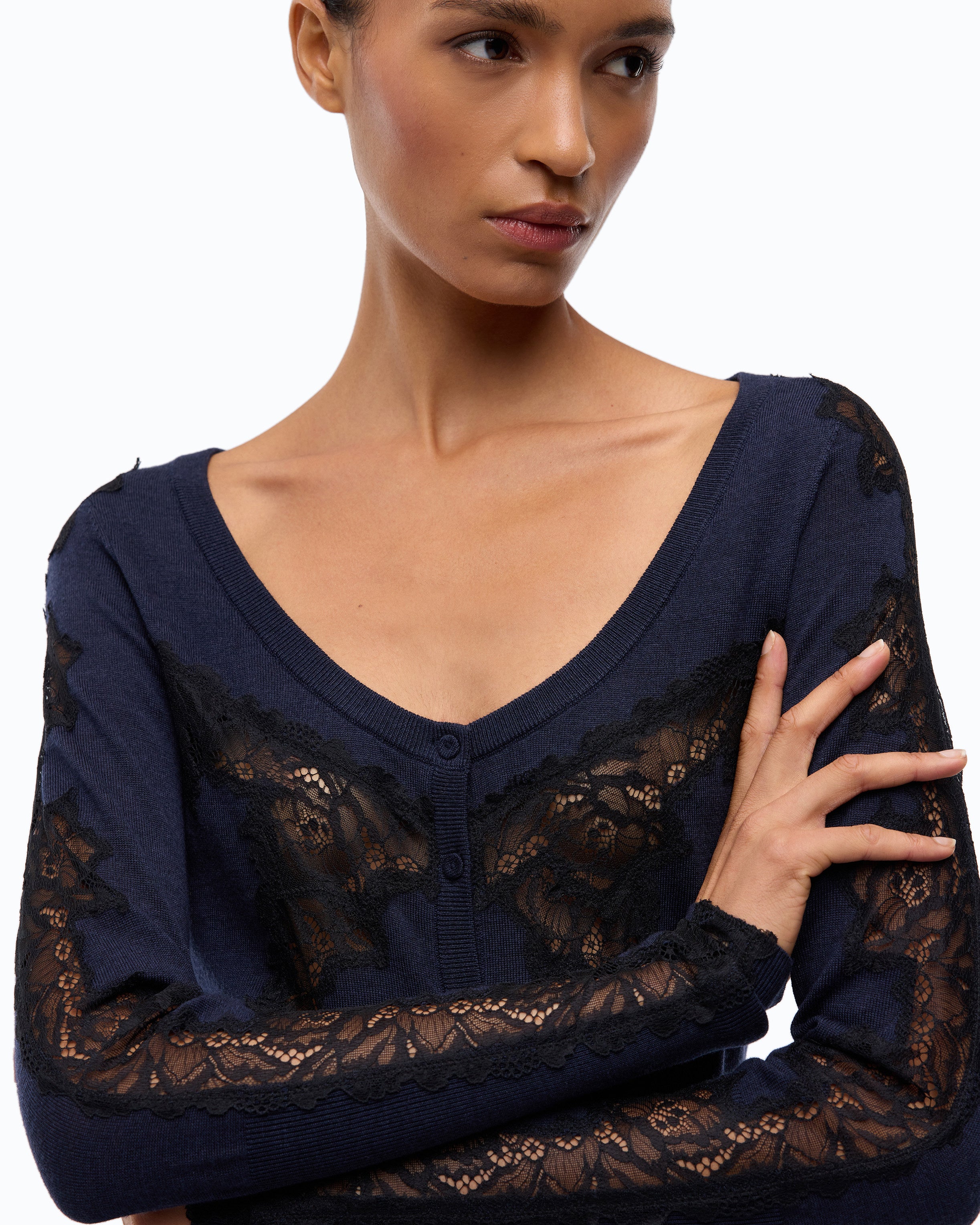 Pinko Urlo Cardigan kardigan wełniany niebieski