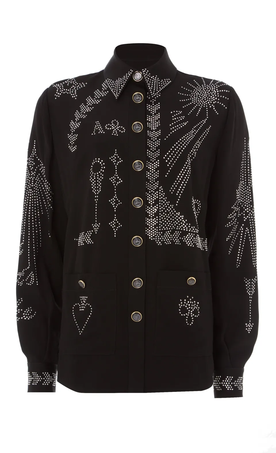 Temperley London Villanelle kurtka koszulowa czarna