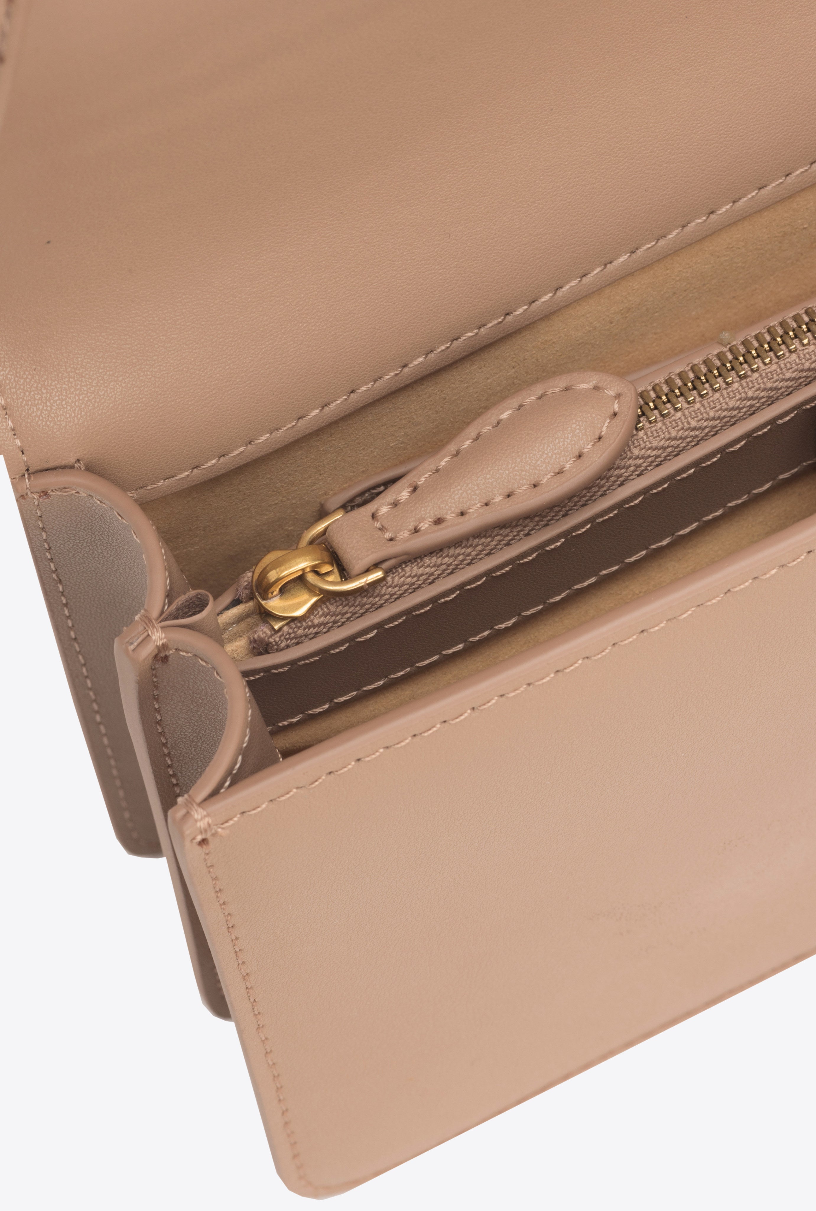 Pinko Mini Love Bag One Simply torebka brązowa skórzana
