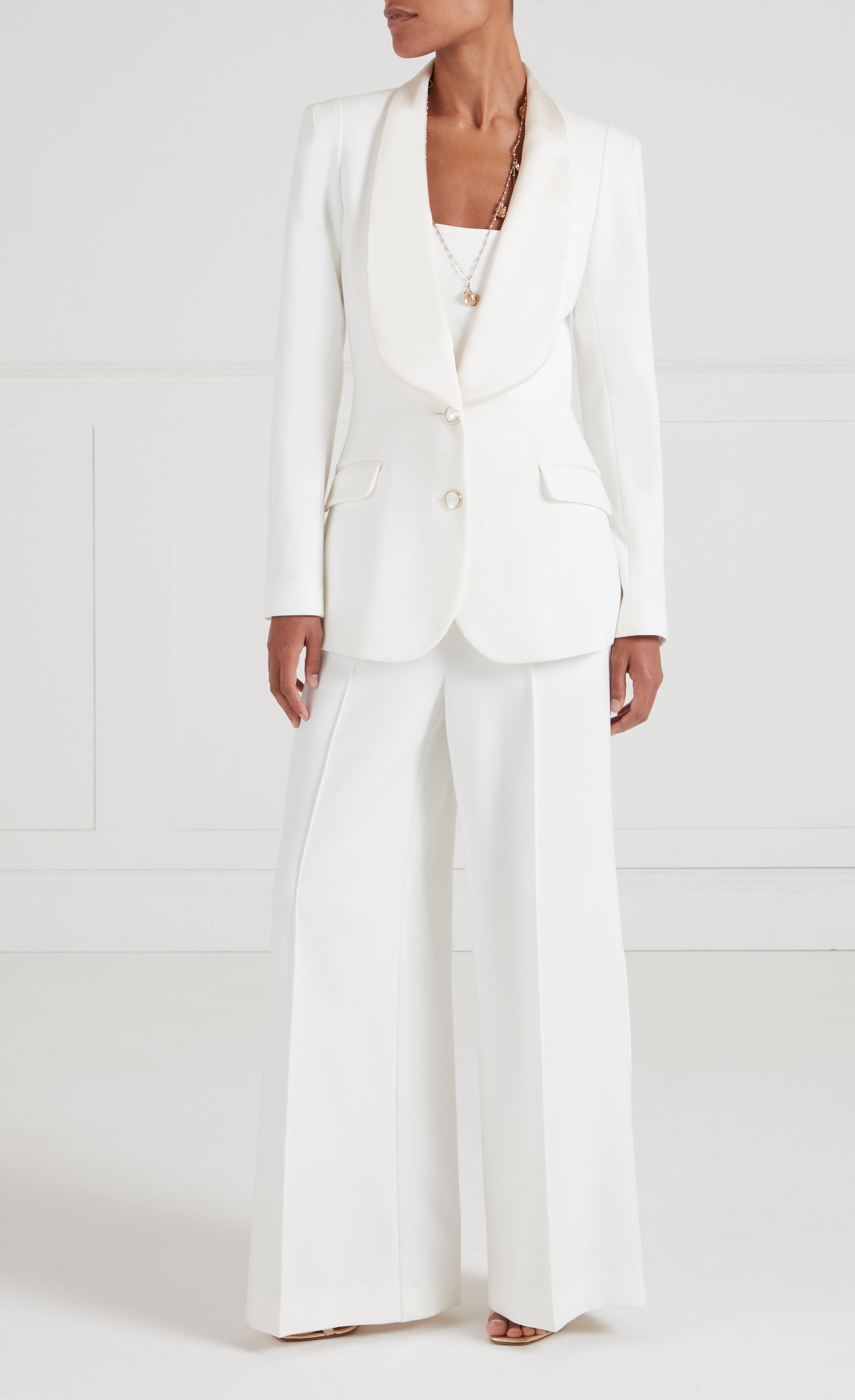 Temperley London Nyx marynarka garniturowa ivory