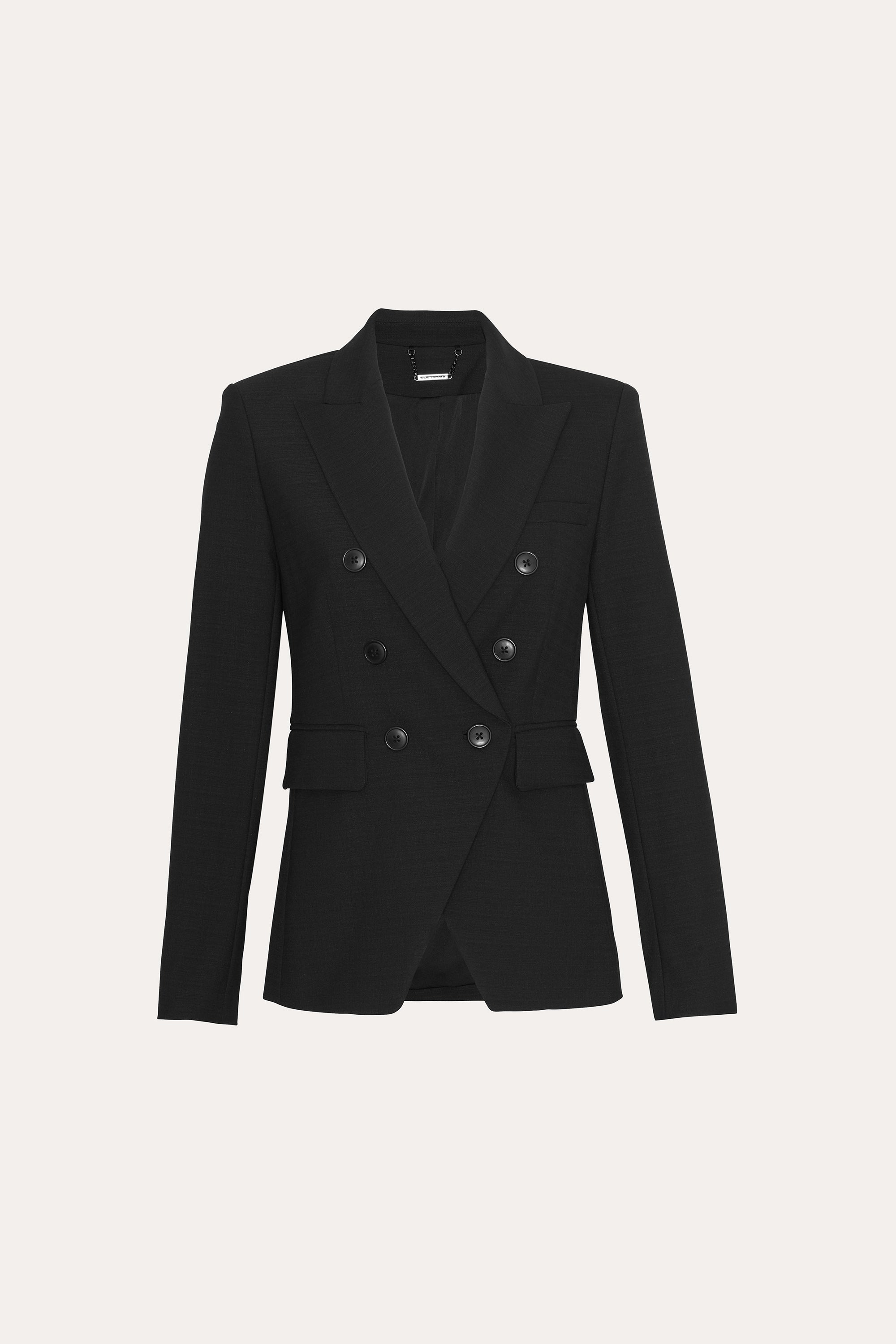 Elie Tahari Double Breasted Blazer marynarka czarna