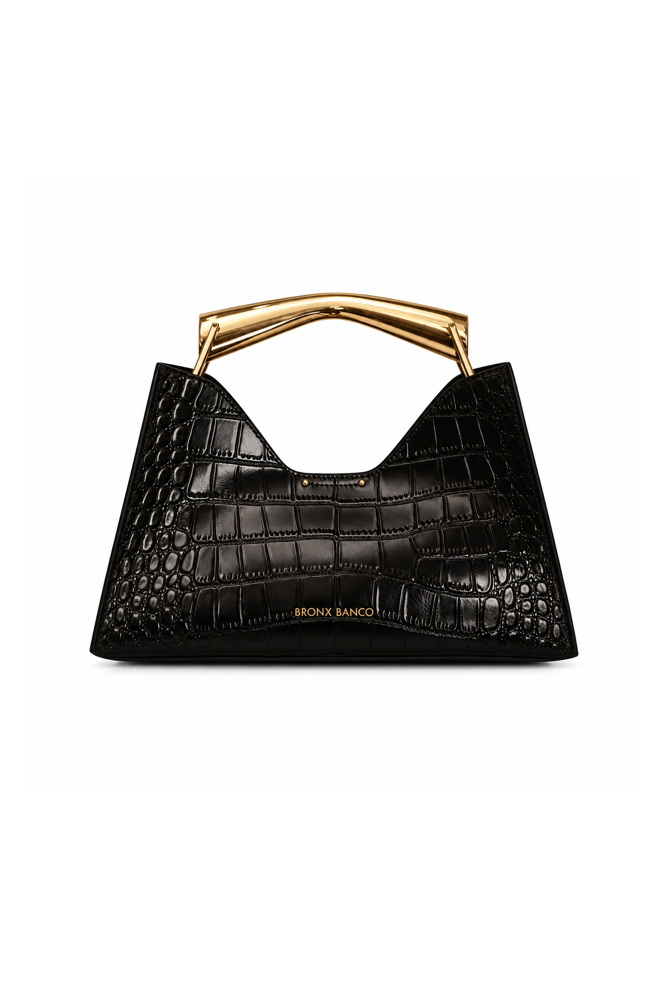 Bronx and Banco Poline Croc Embossed Mini Bag torebka czarna