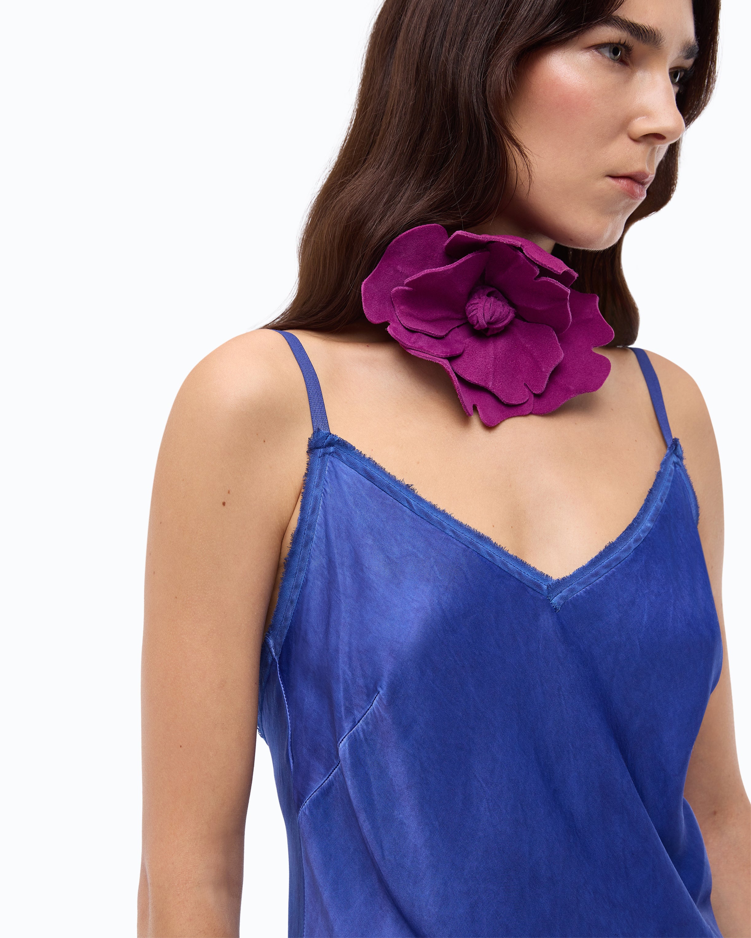 Pinko Viper Dress sukienka niebieska satyna długa