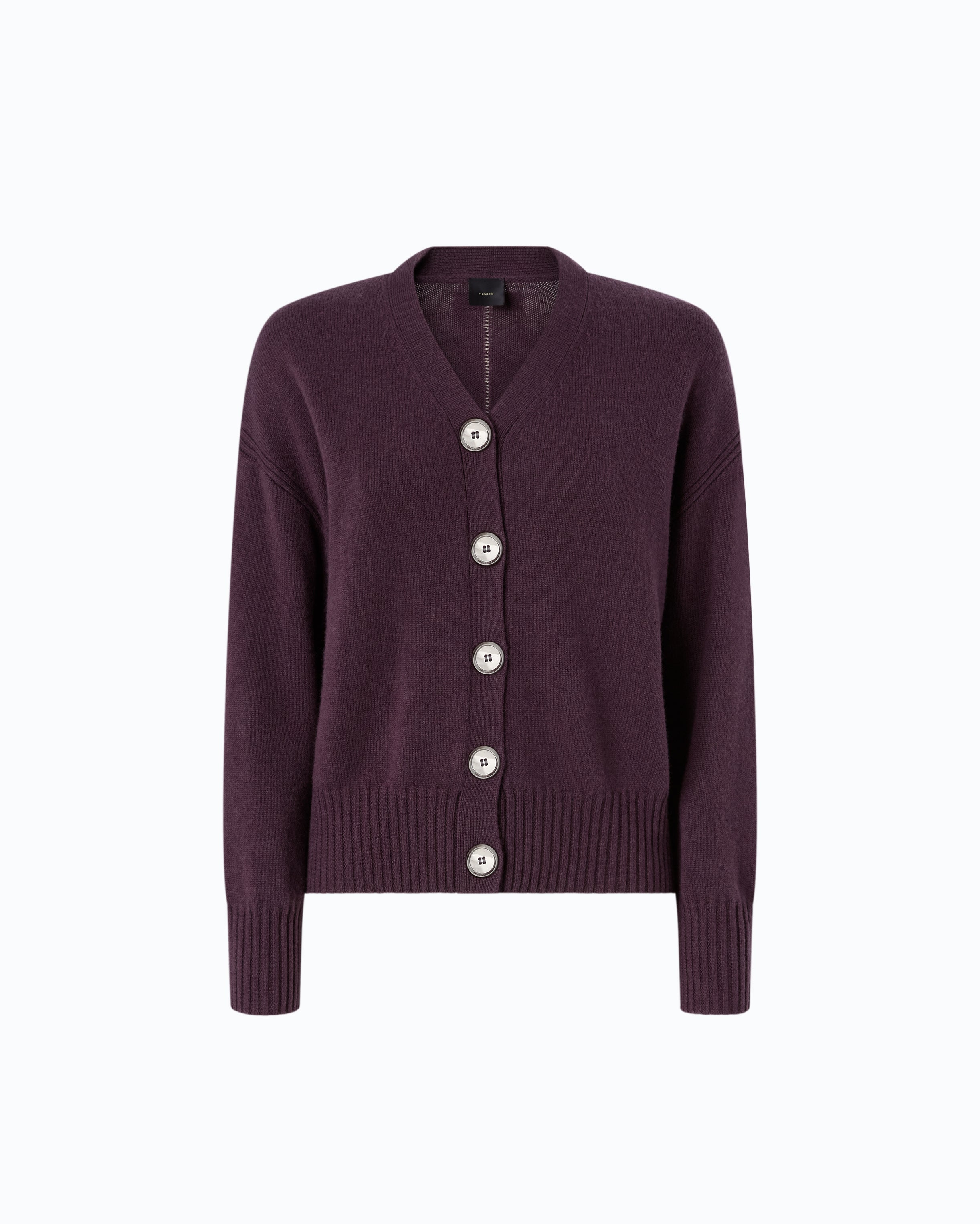 Pinko Vienna Cardigan kardigan fioletowy wełna i kaszmir