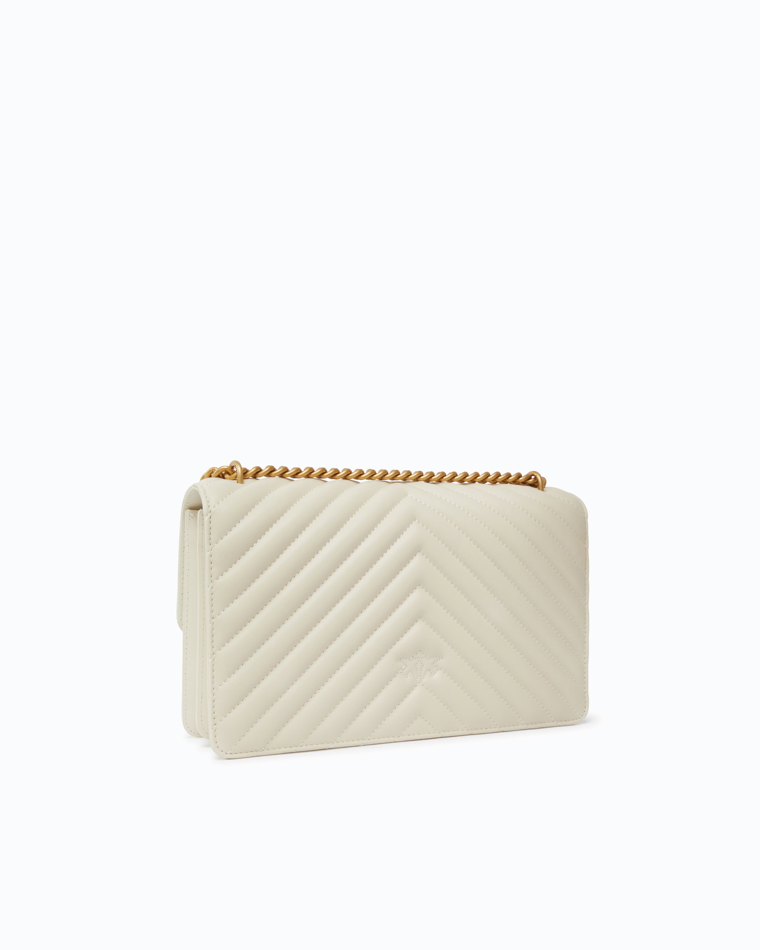 Pinko Love Bag One Chevron torebka biała
