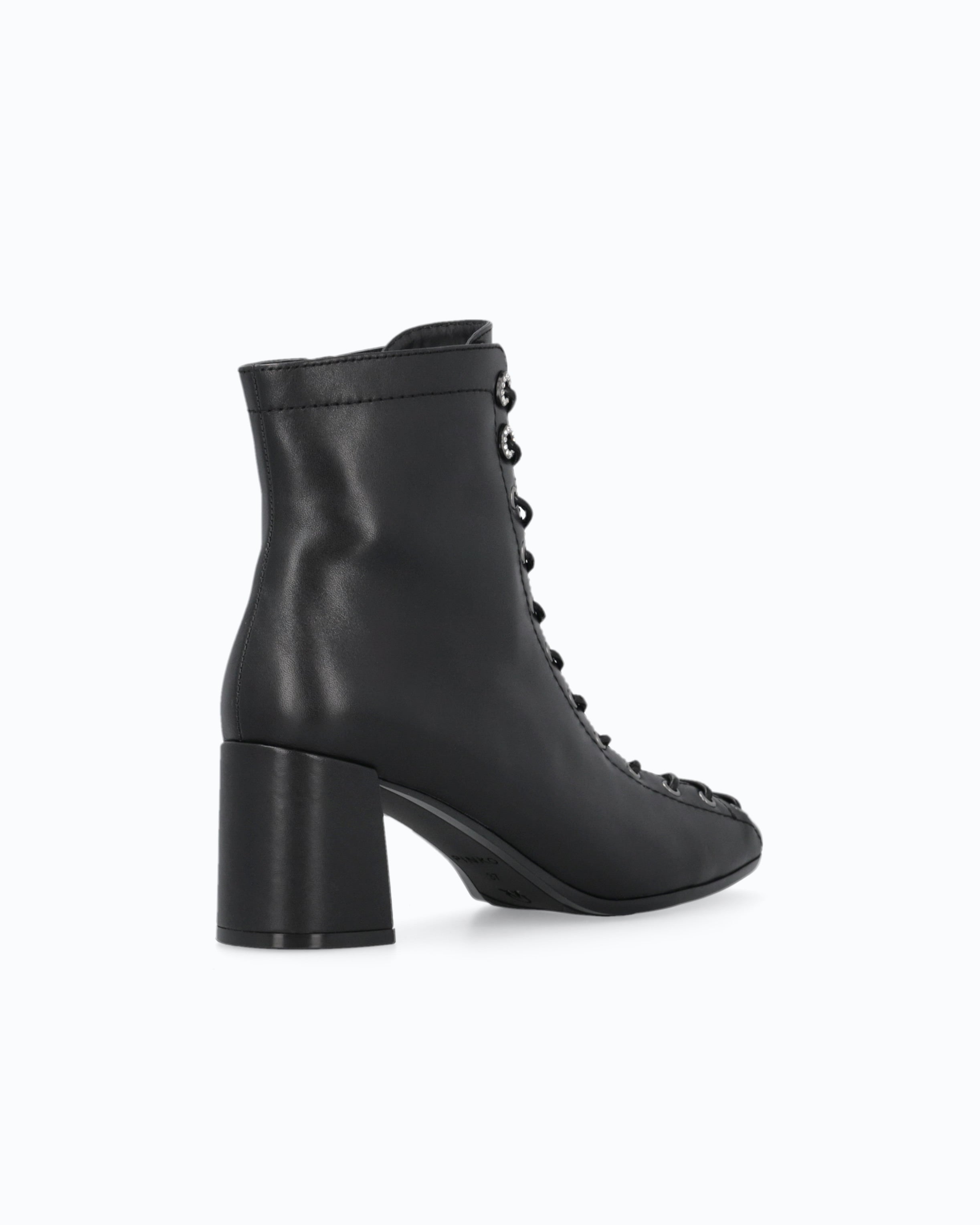 Pinko Anita 01 Ankle Boot botki czarne skórzane