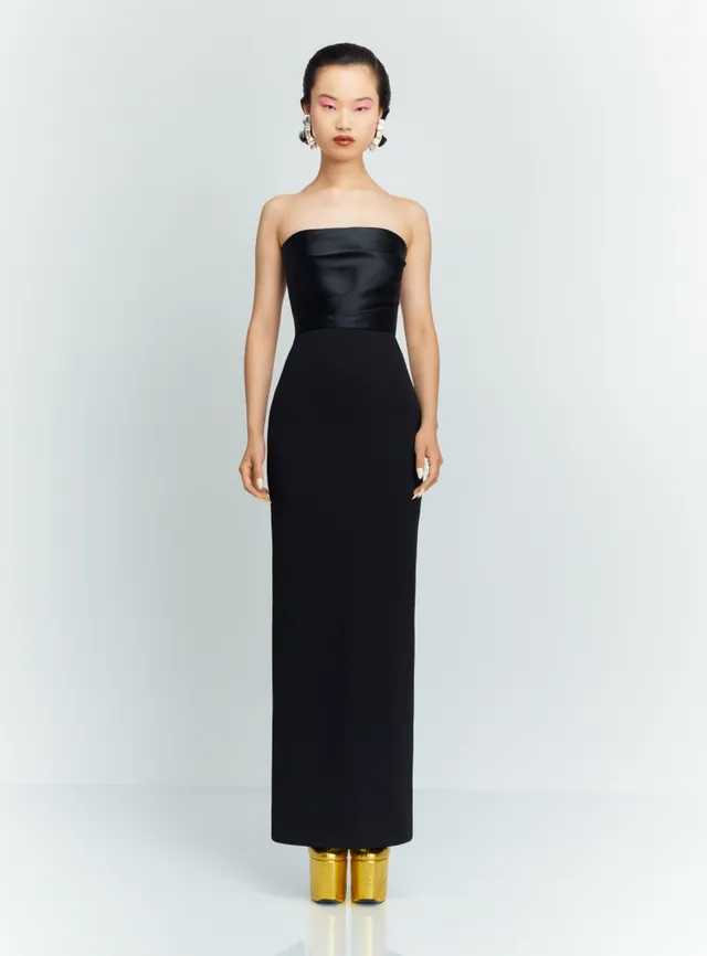 Solace London Afra sukienka czarna maxi