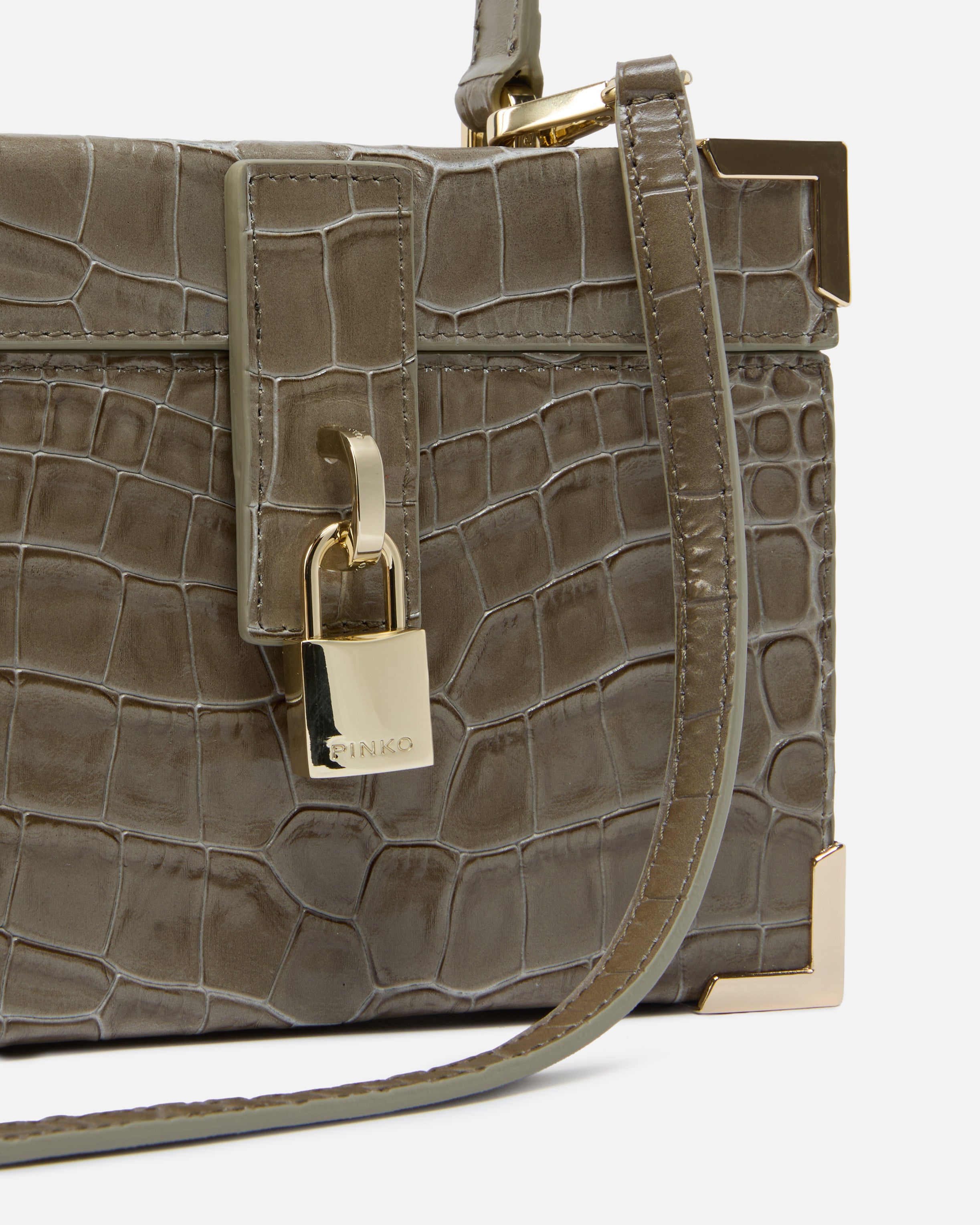 Pinko Galleria Vanity Case kosmetyczka skóra krokodyl