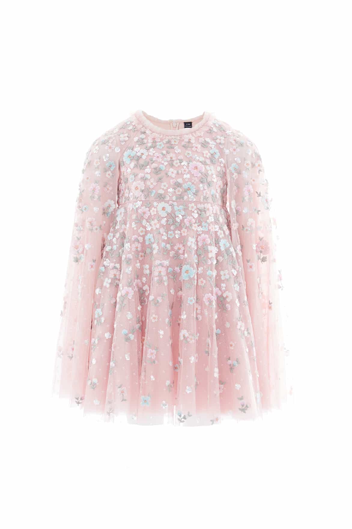 Needle & Thread Dahlia Ditsy Dress sukienka dziewczęca różowa