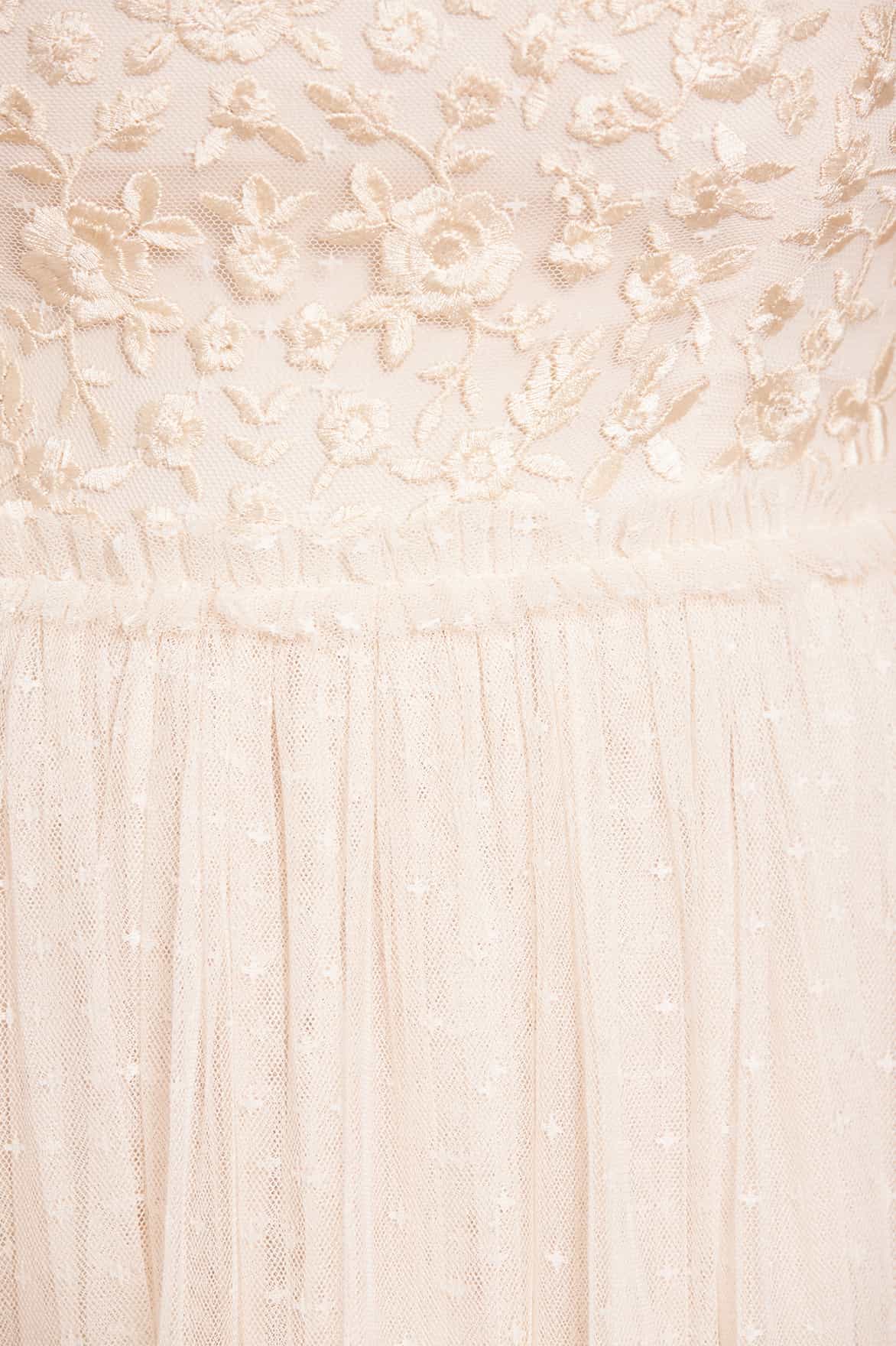Needle & Thread Midsummer Lace Ankle Gown sukienka kremowa