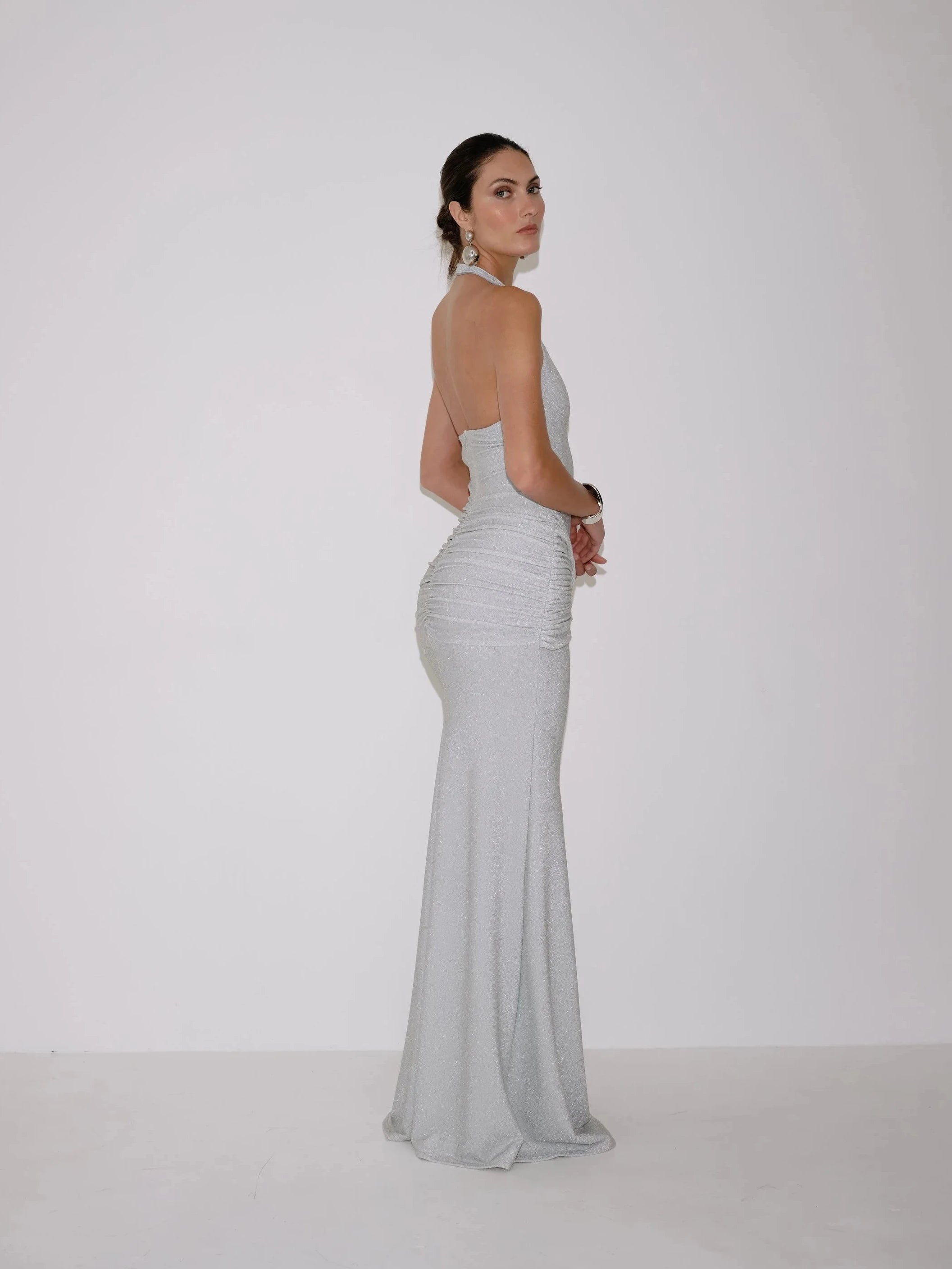 Delfi Collective Soraya sukienka wieczorowa ice lurex