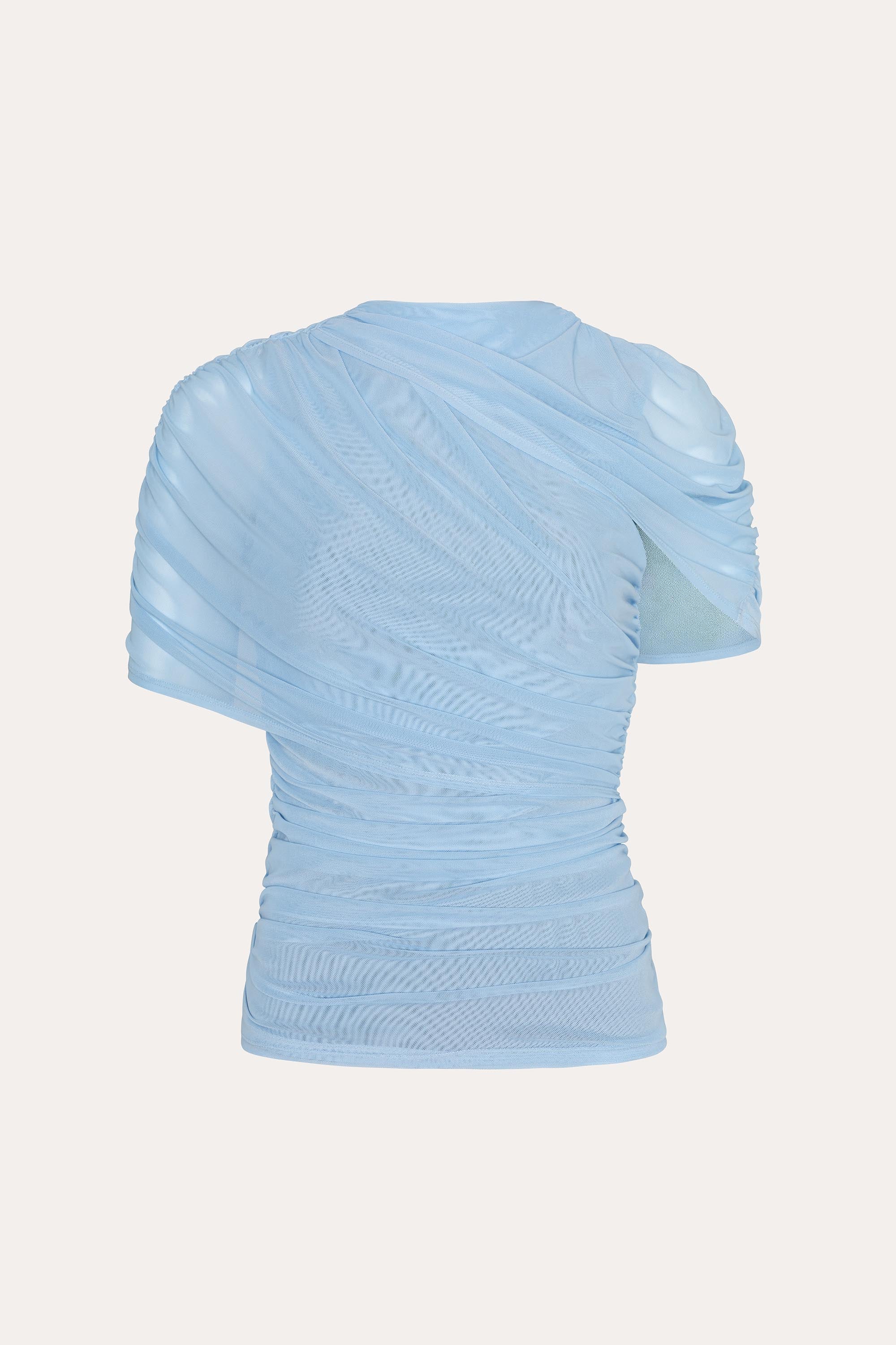 Elie Tahari Gaia top mesh niebieski