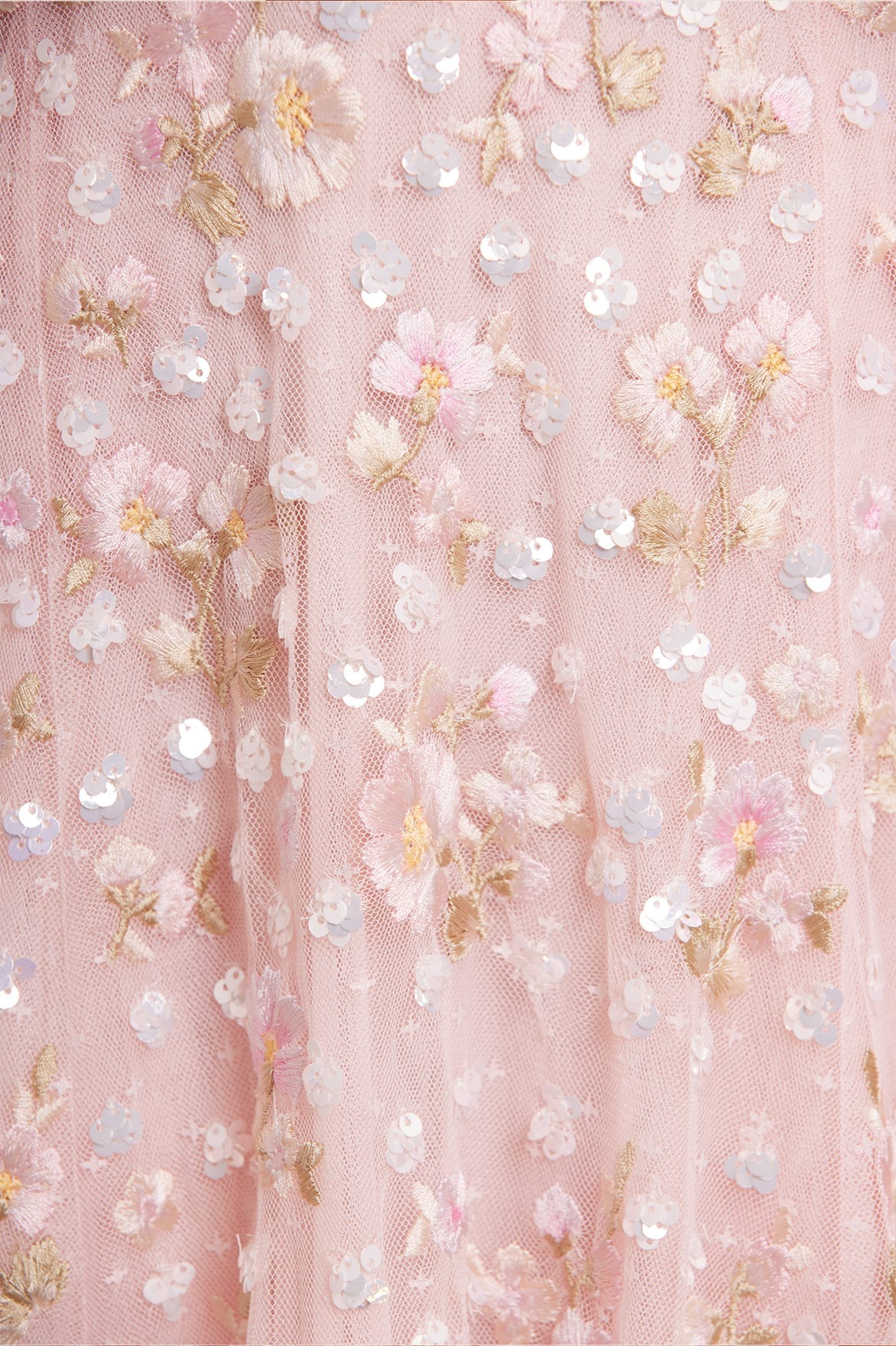 Needle & Thread Dahlia Ditsy Ankle Gown suknia różowa