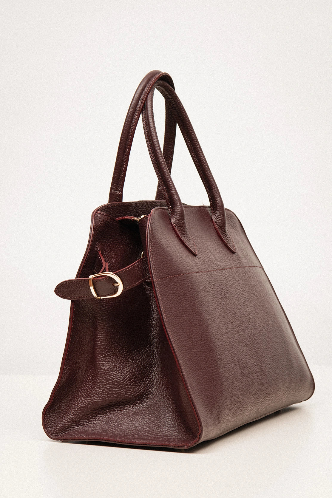 Nudyess Handbag N°2 torebka bordowa skórzana kuferek