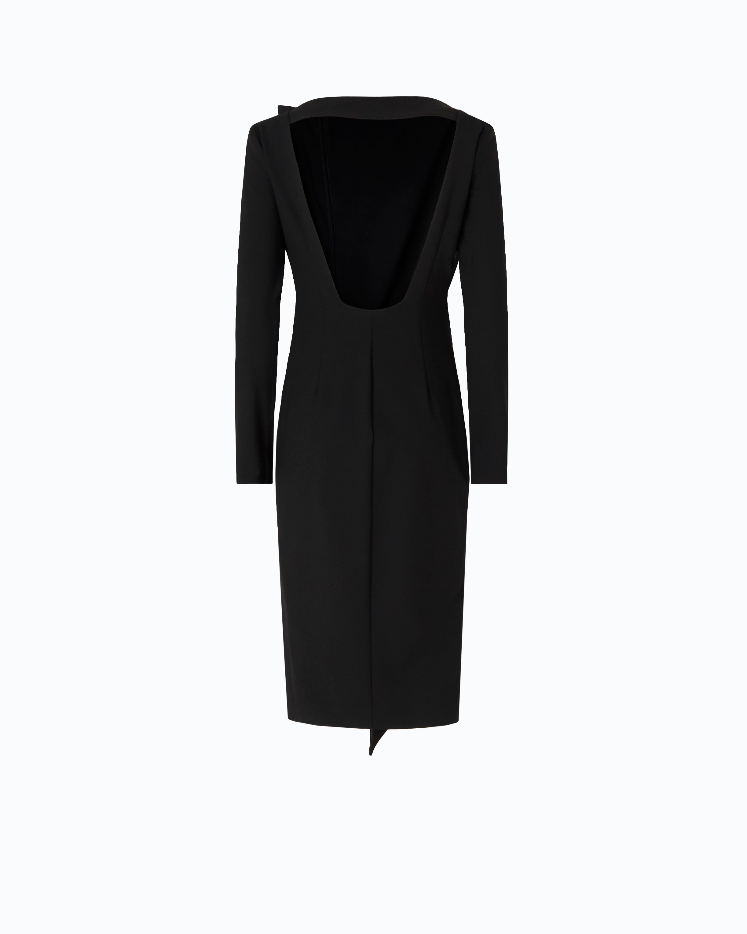 Pinko Yaris Dress sukienka midi czarna odkryte plecy