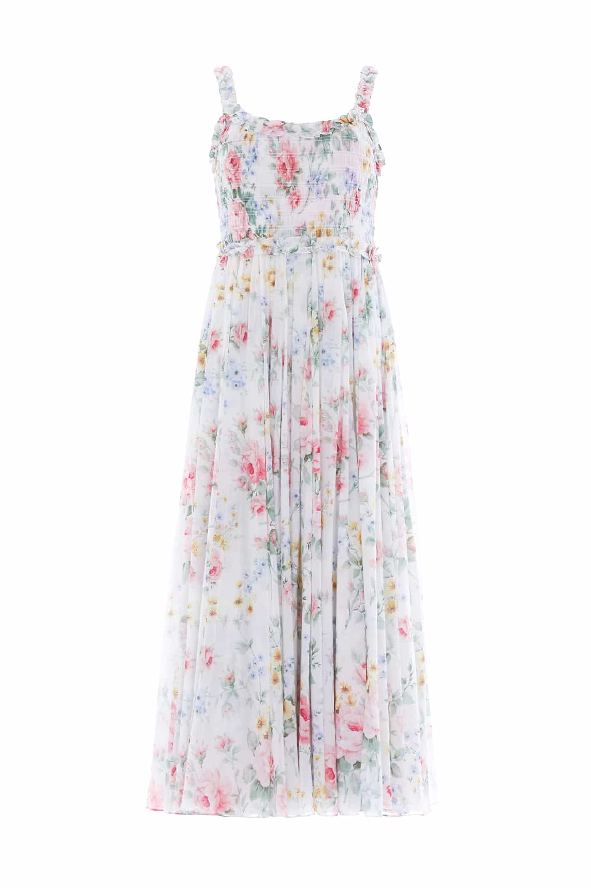 Needle & Thread Pompadour Garden Smocked Cami Gown sukienka multi