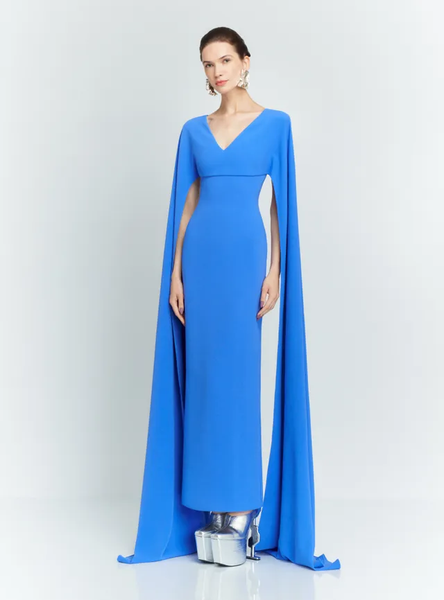Solace London Morgan Maxi sukienka wieczorowa błękitna