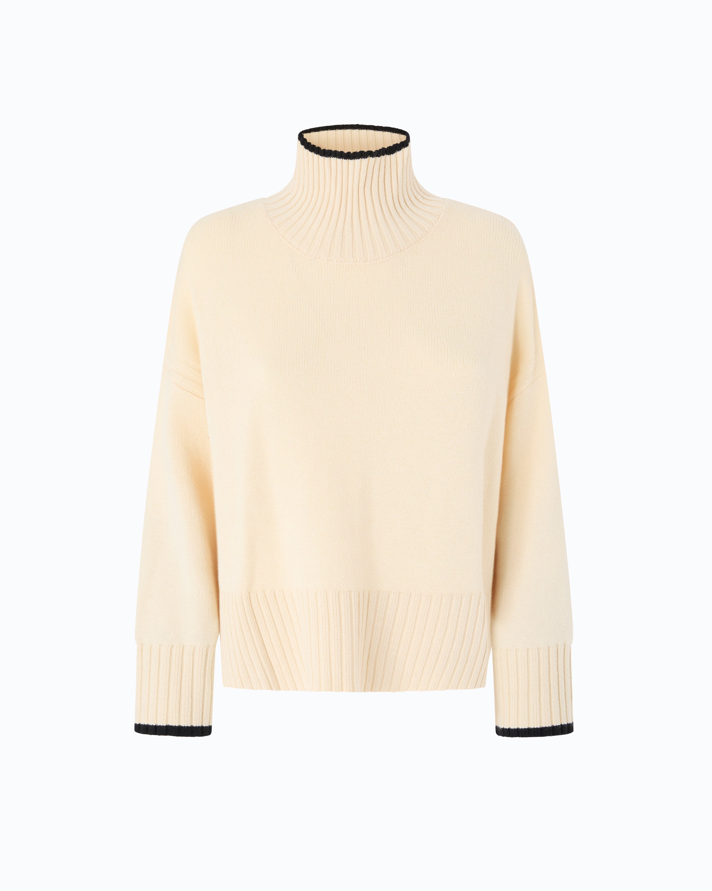 Pinko Falkland Sweater sweter golf beżowy kaszmir