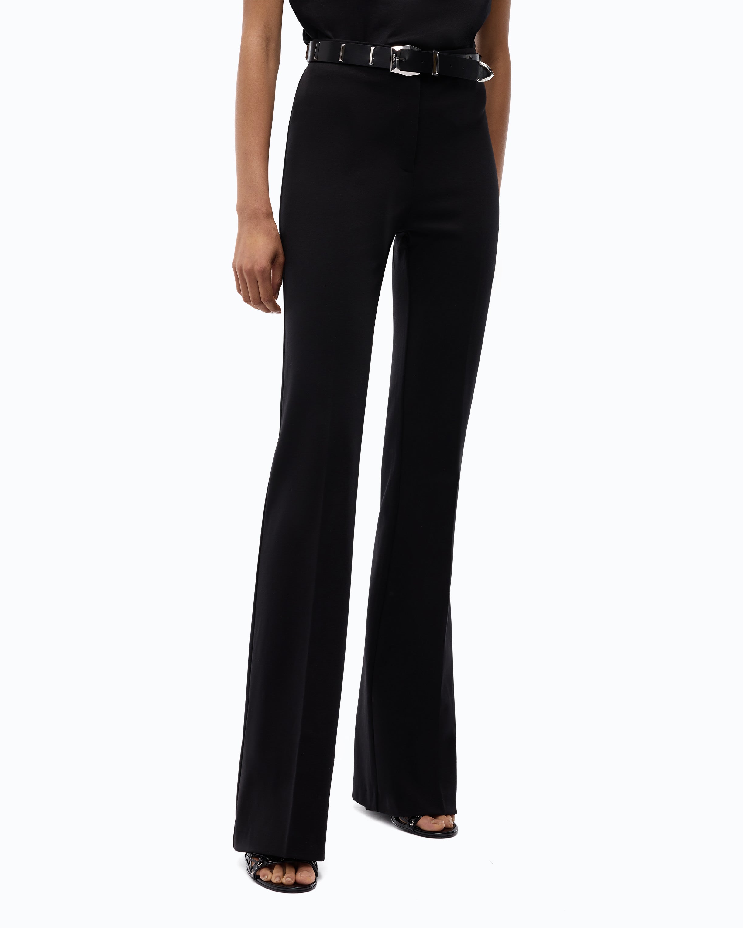 Pinko Hulka Trousers spodnie dzwony punto czarne