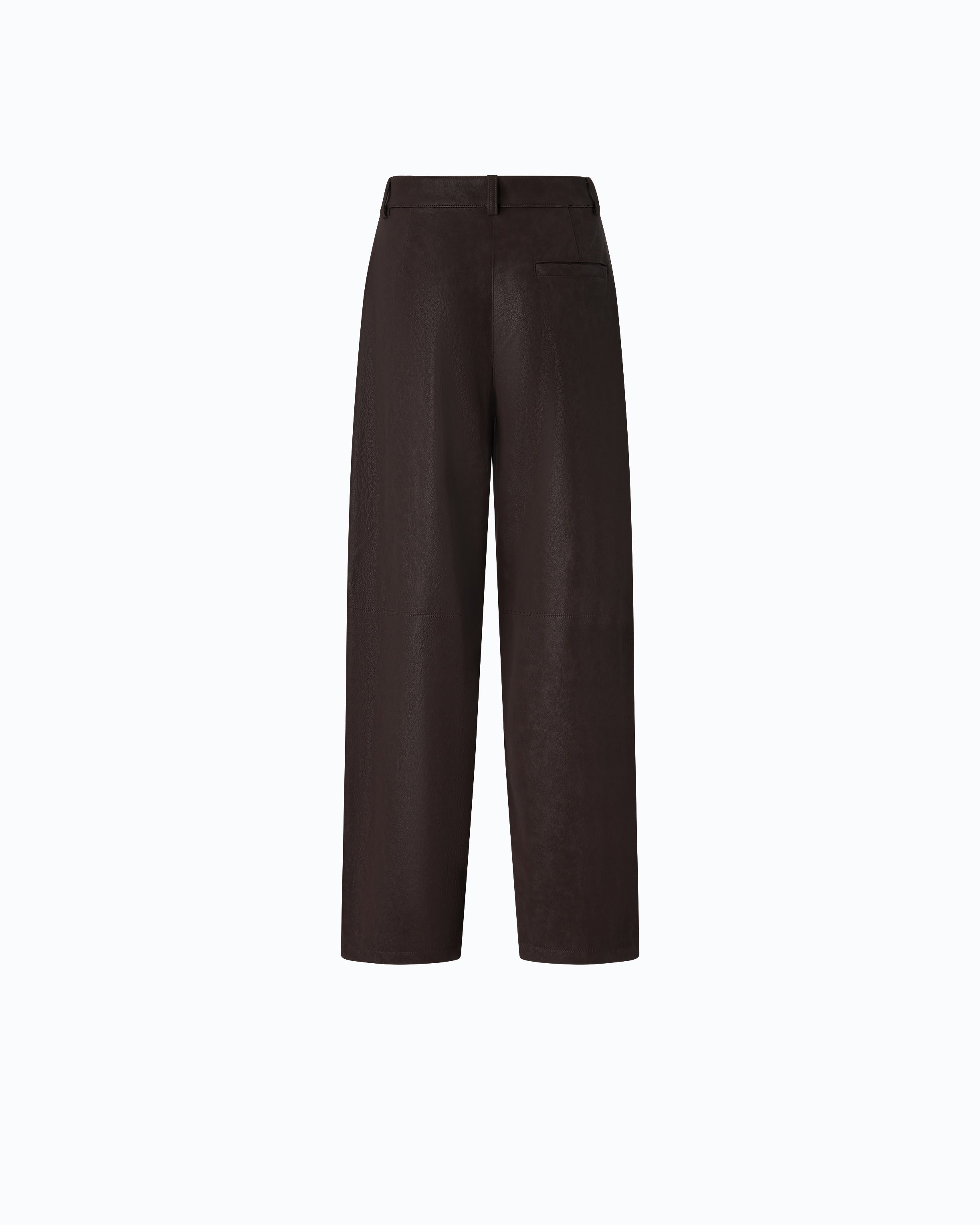 Pinko Barolo Pants spodnie proste brązowe nubuk