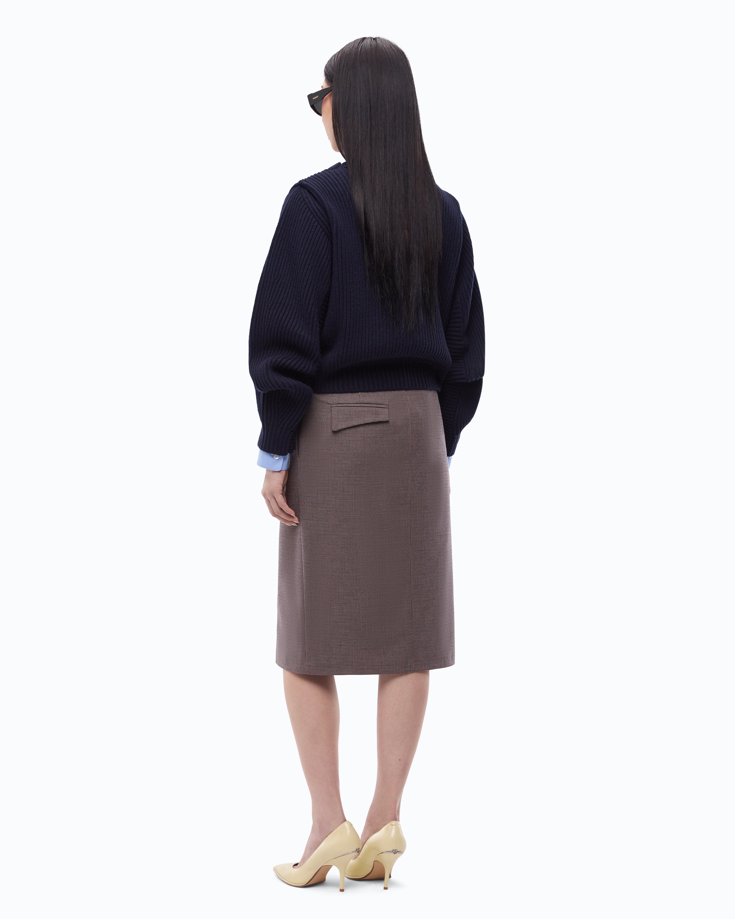 Pinko Marzemino Skirt spódnica beżowa w kratę