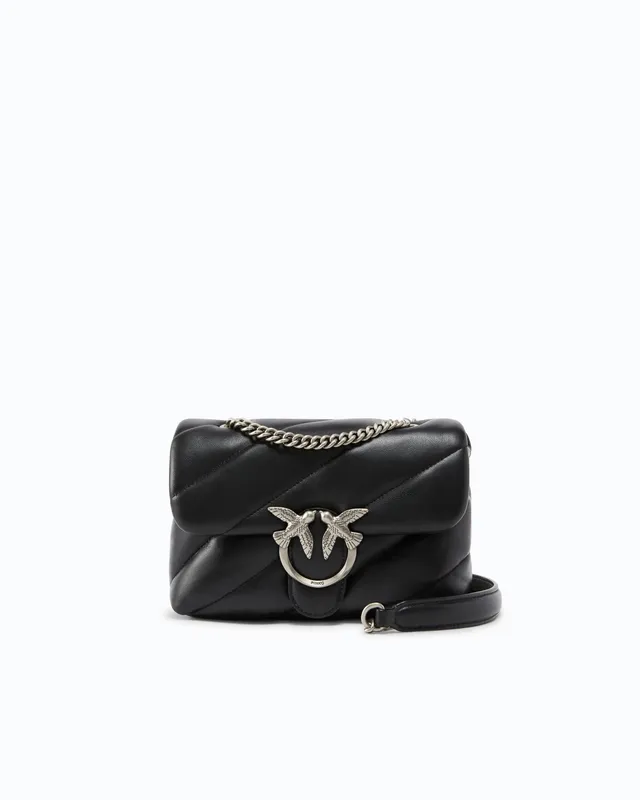 Pinko Mini Love Bag Puff torebka czarna nappa