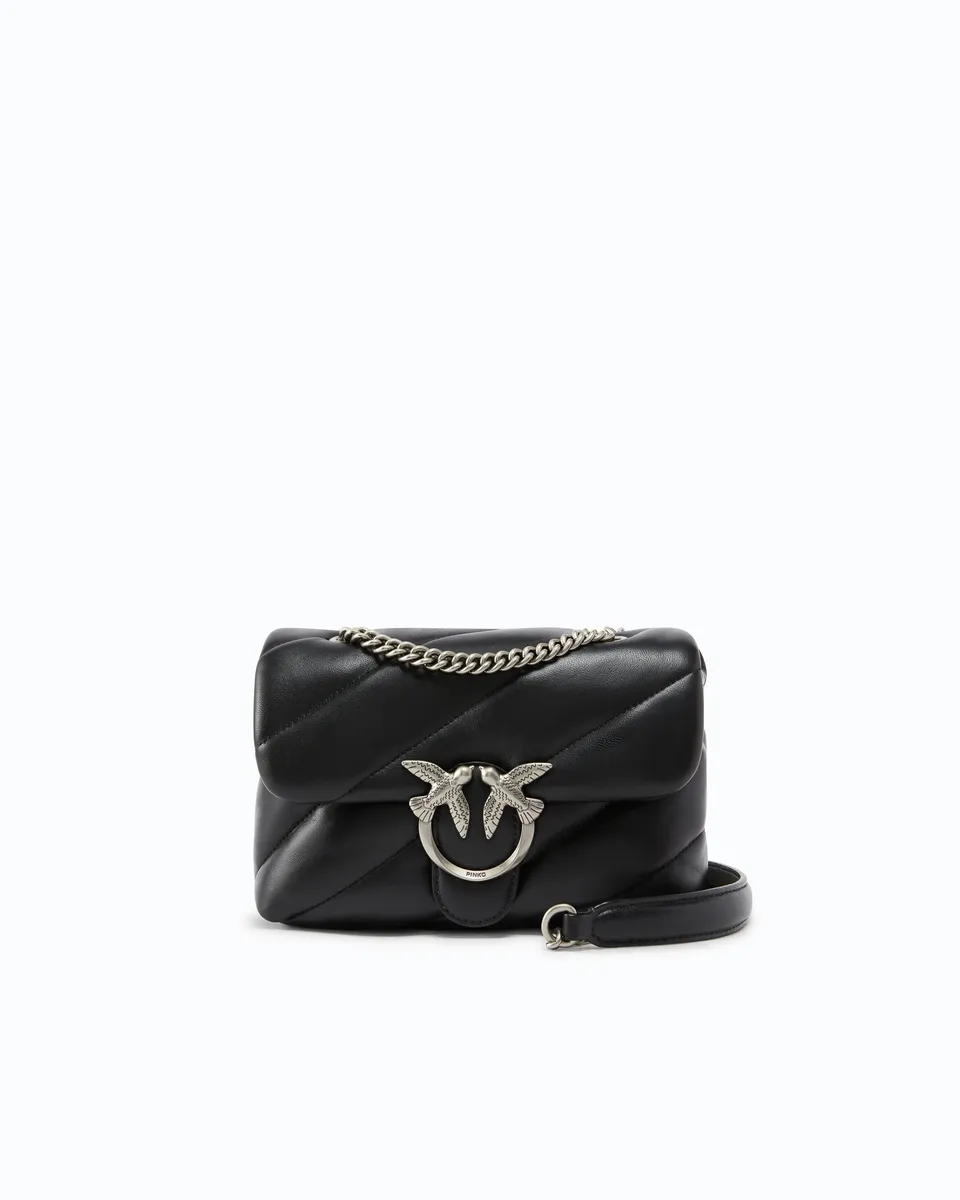 Pinko Mini Love Bag Puff torebka czarna nappa