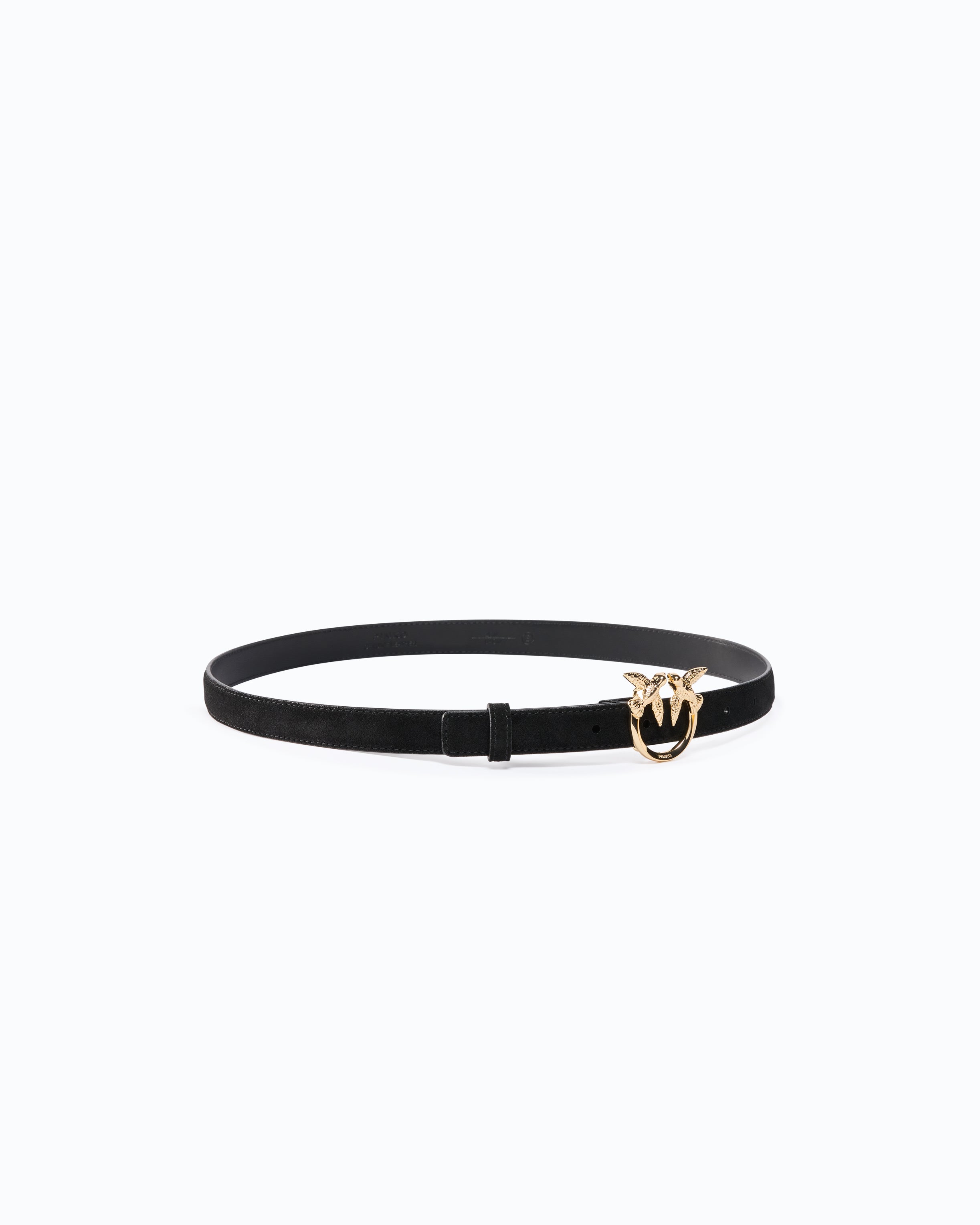Pinko Love Berry pasek zamszowy czarny 2 cm