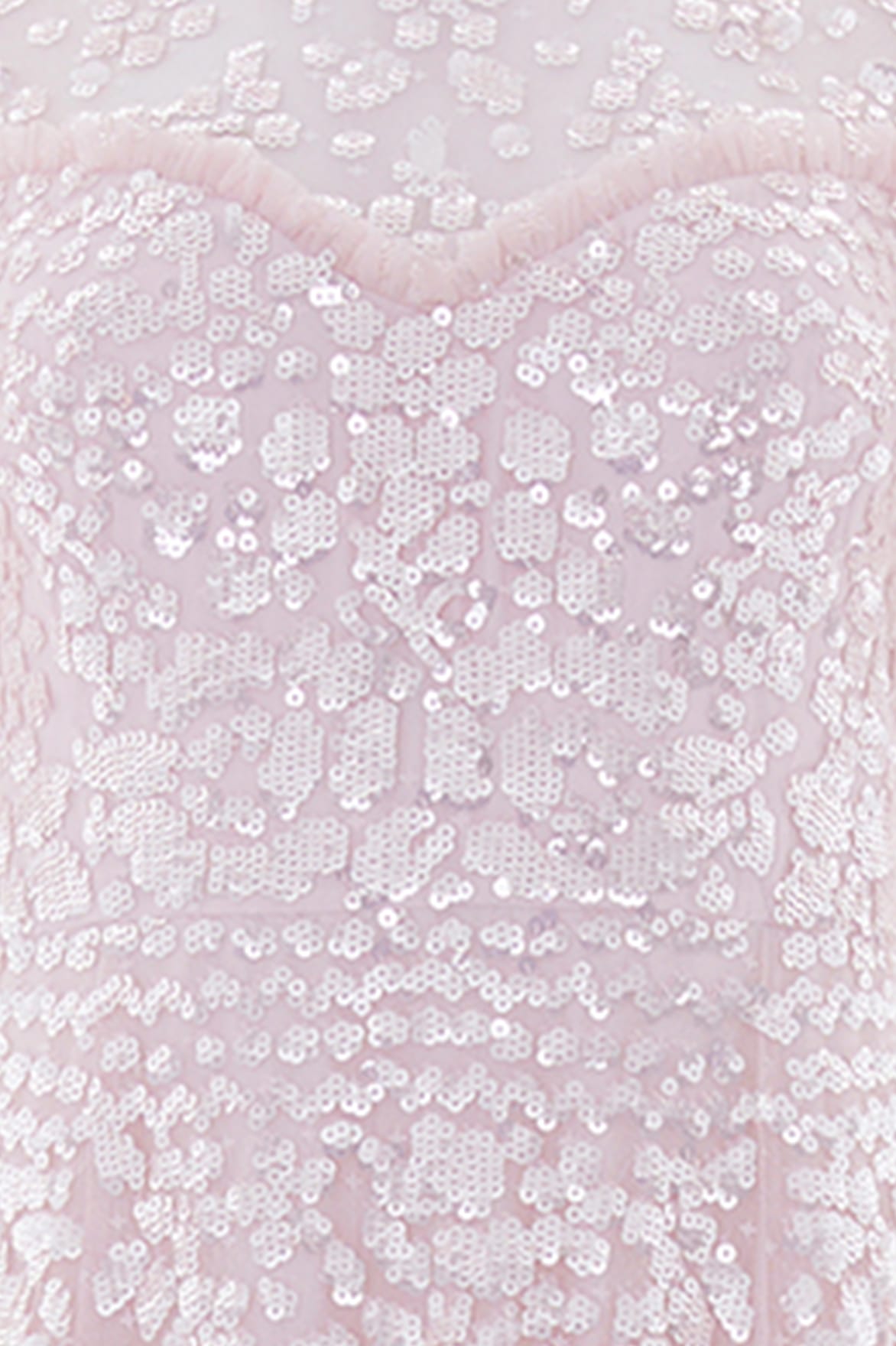 Needle & Thread Anais Sequin Short Sleeve Gown sukienka cekinowa