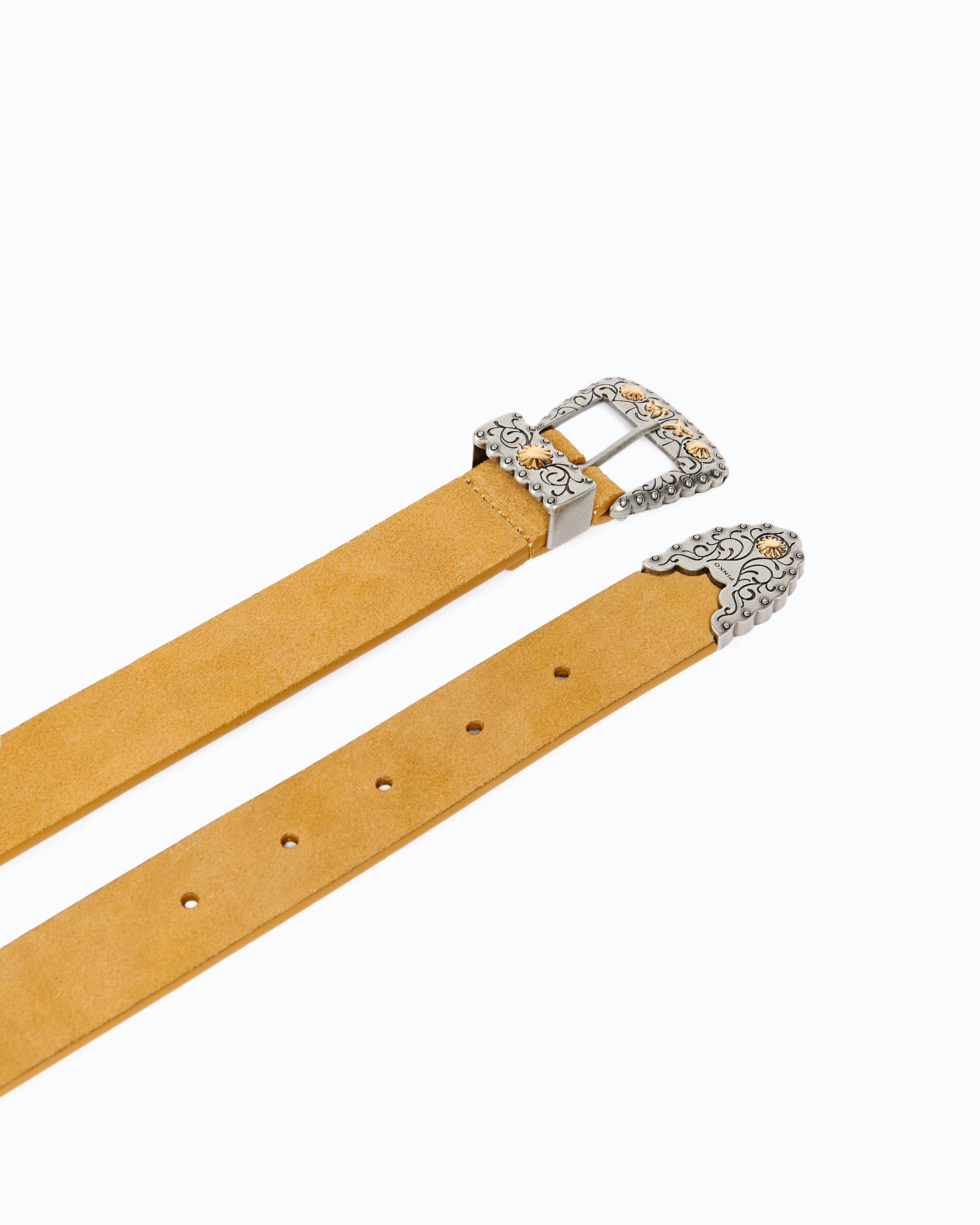 Pinko Triptych Belt pasek zamszowy 3 cm