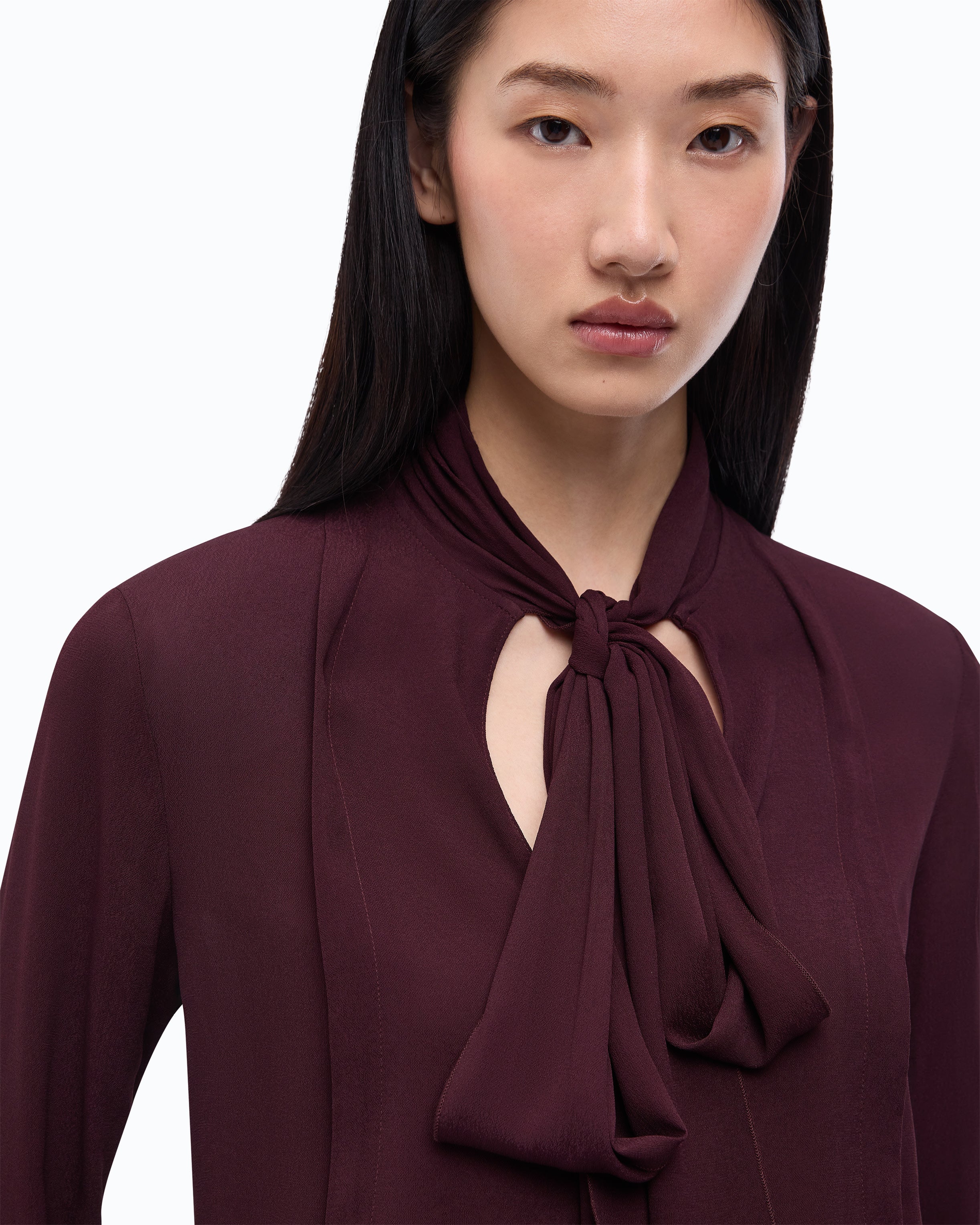 Pinko Brunnera Blouse bluzka bordowa wiskoza