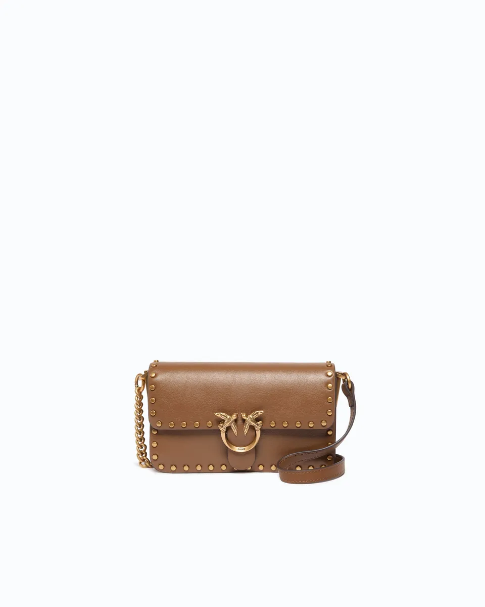 Pinko Baby Love Bag One Slouchy torebka czarna skórzana