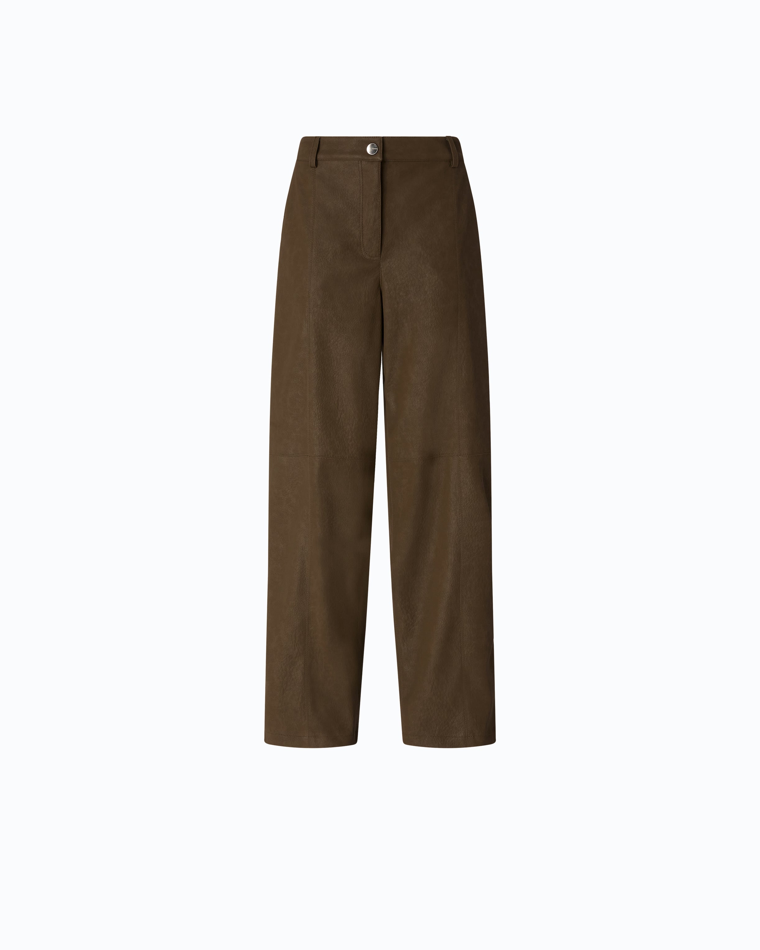 Pinko Barolo Pants spodnie zielone imitacja nubuku