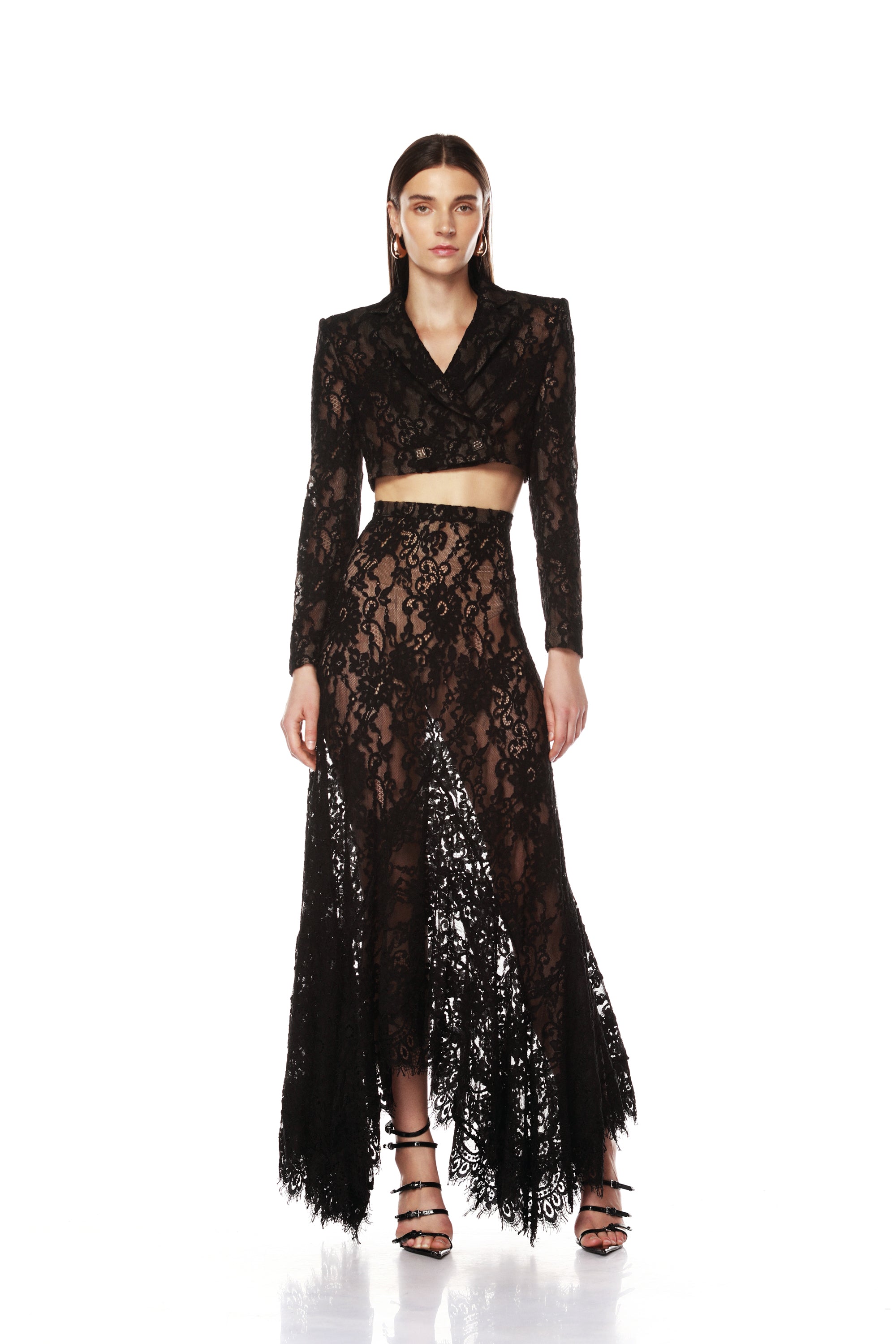 Bronx and Banco Blake Lace Noir spódnica koronkowa czarna