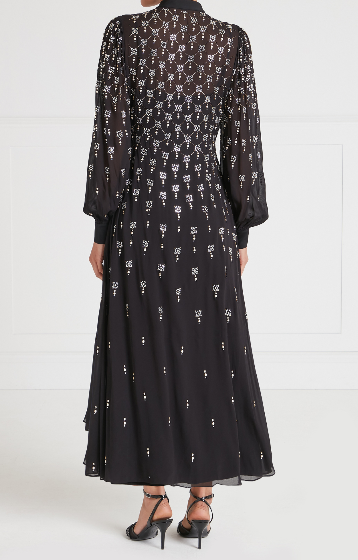Temperley London Gallantry Gown sukienka czarna maxi
