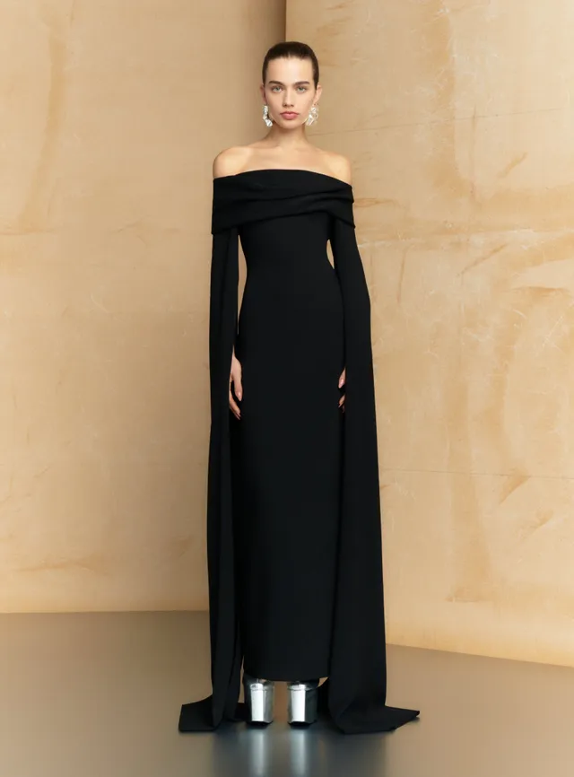 SOLACE LONDON Nuri sukienka wieczorowa czarna maxi