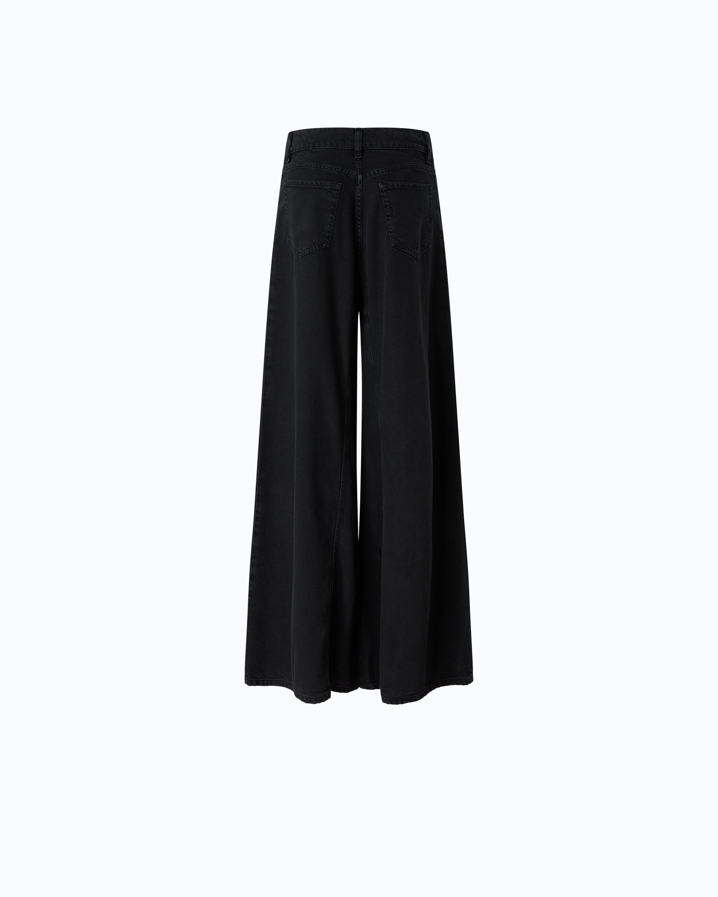 Pinko Winona Wide Leg dżinsy czarne rozszerzane