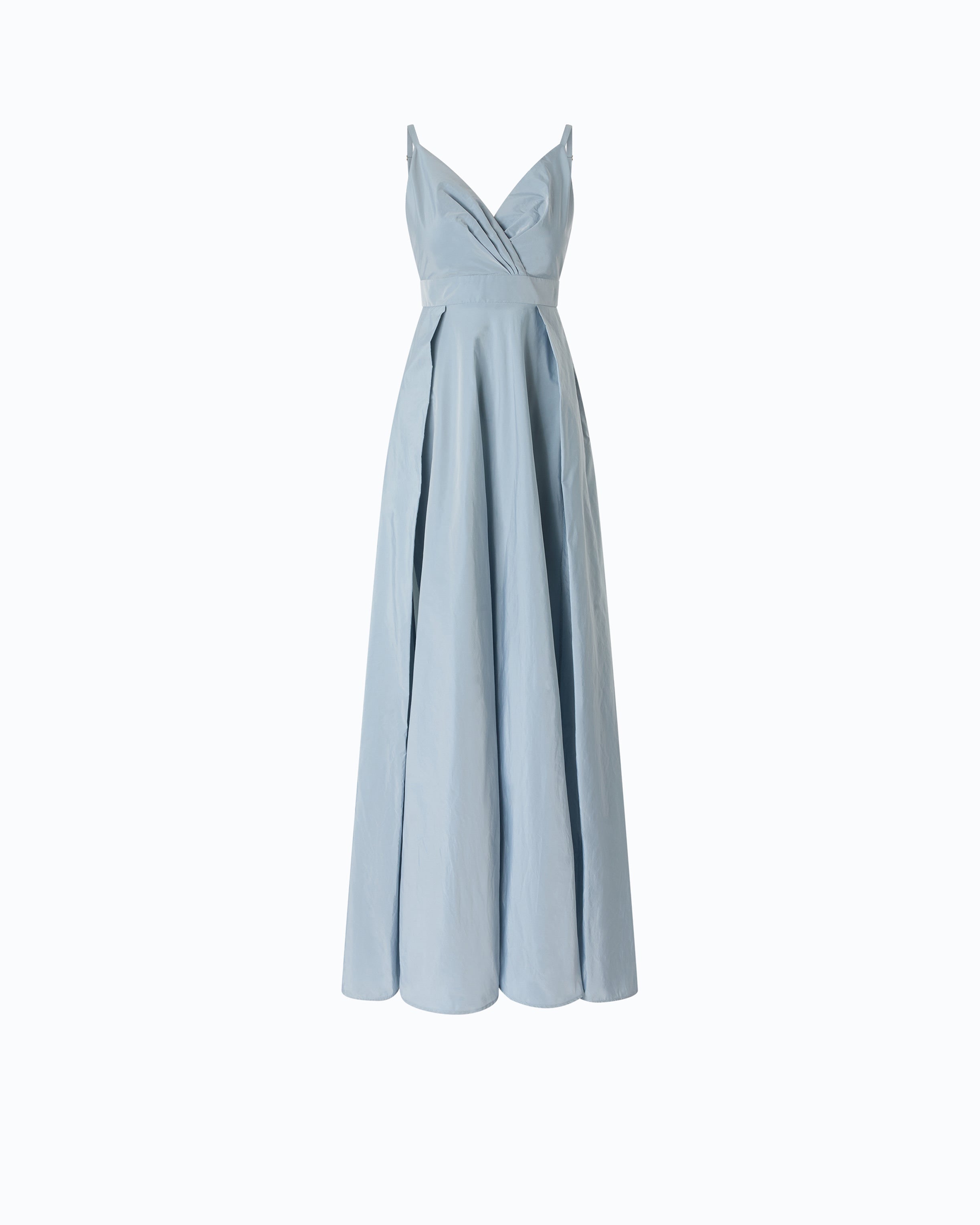 Pinko Cherokee Dress sukienka długa błękitna tafta