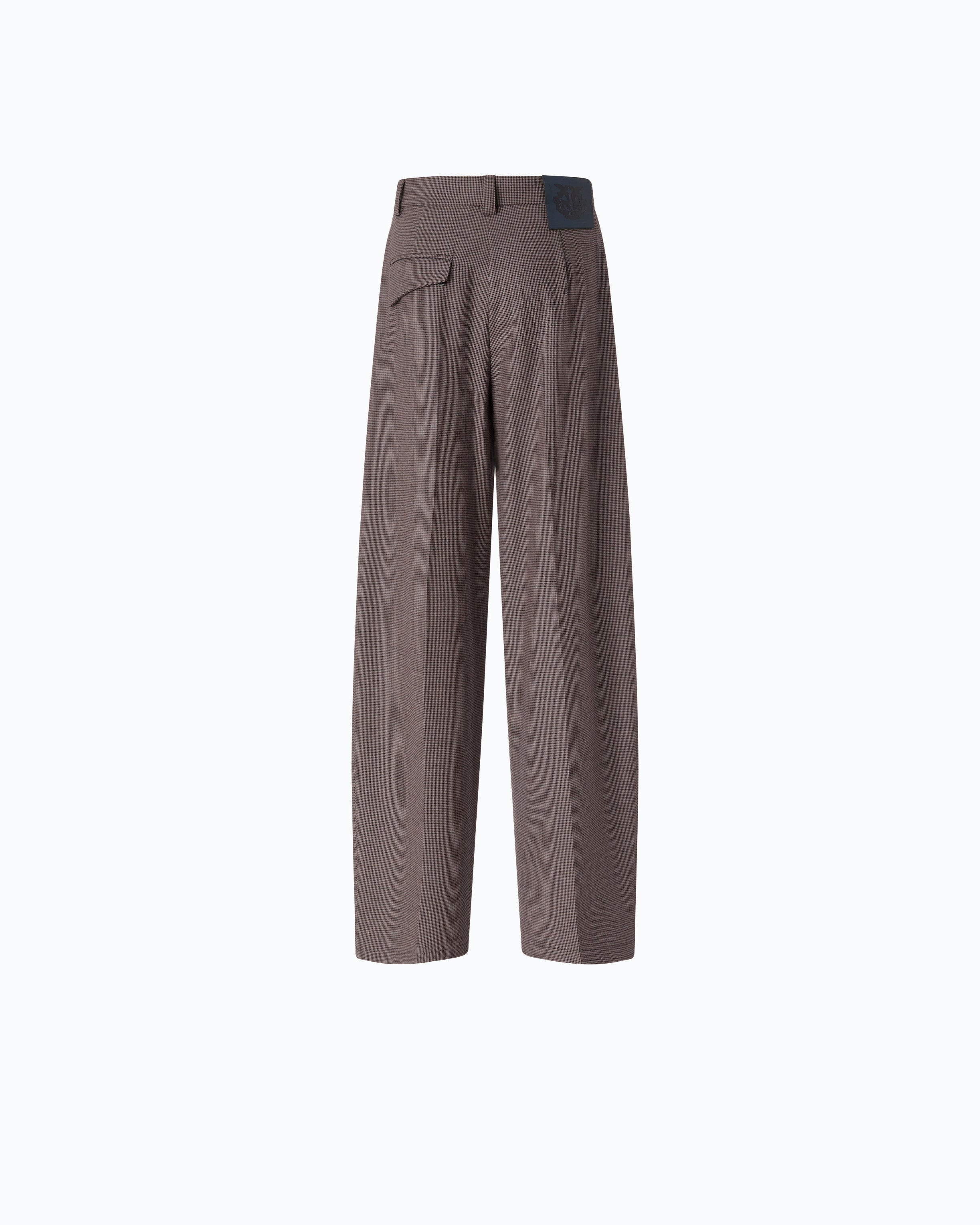 Pinko Balbino Pants spodnie barrel pepitka beż