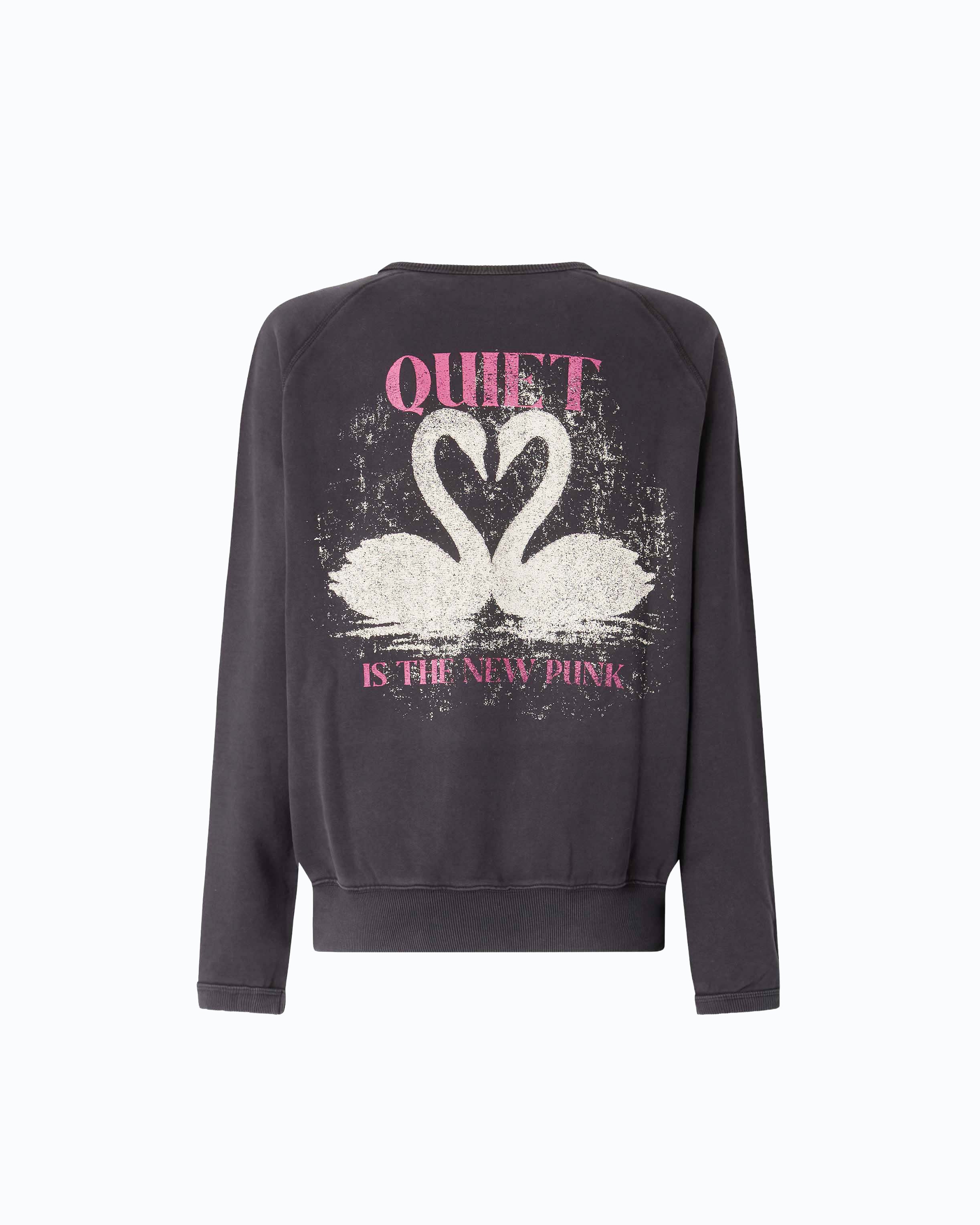 Pinko Quiet Is The New Punk bluza czarna bawełniana