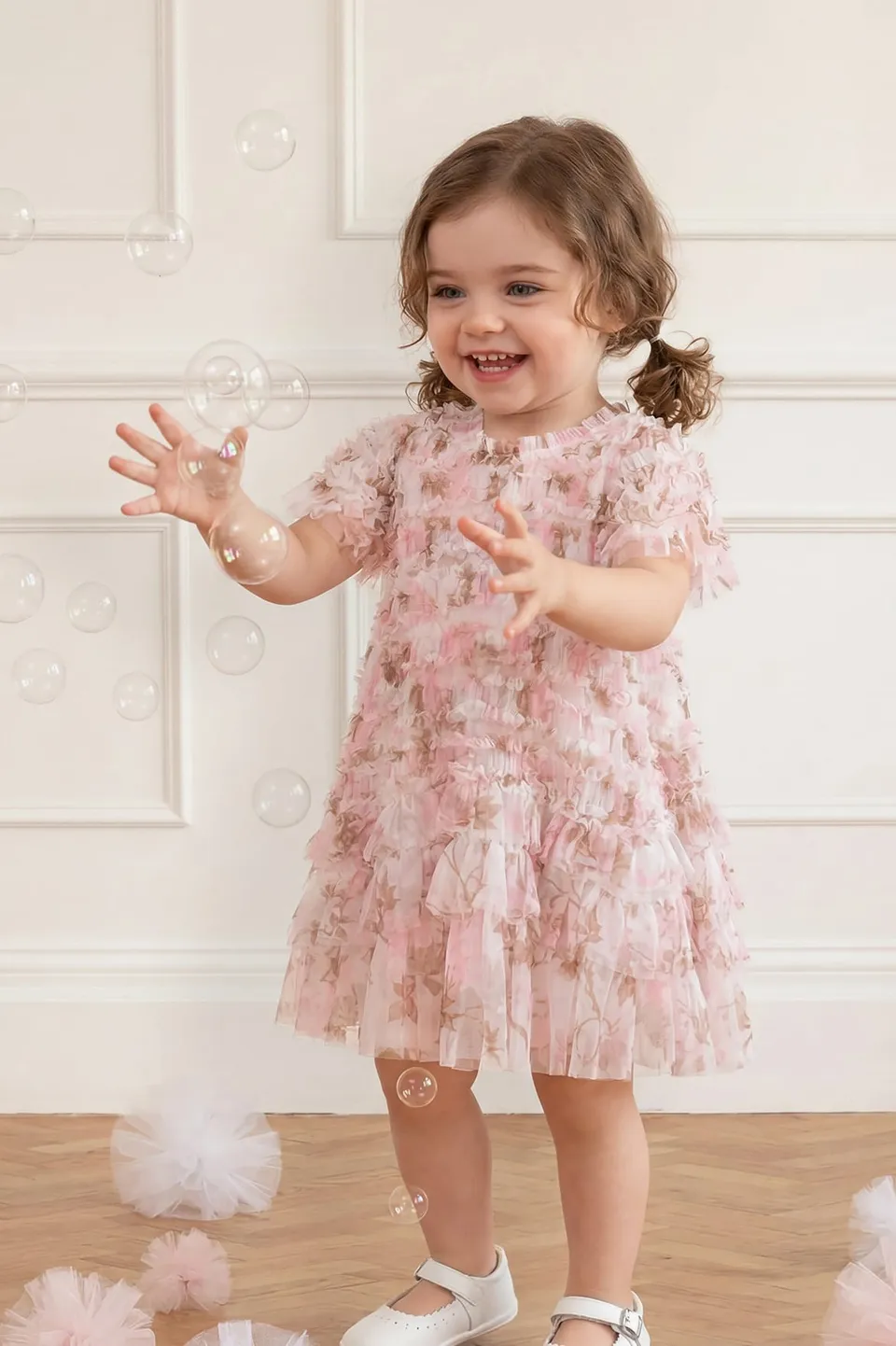 Needle & Thread Valentine Ruffle Baby Dress sukienka niemowlęca