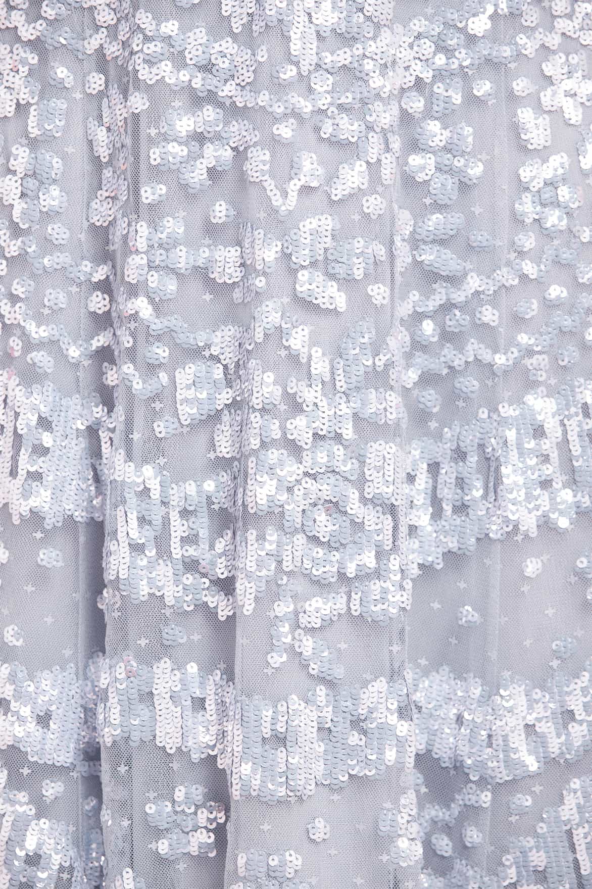 Needle & Thread Anais Sequin Gown sukienka błękitna tiulowa
