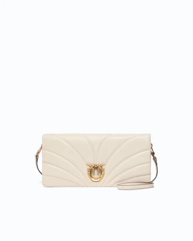 Love Bag Click Horizontal kopertówka skórzana biała