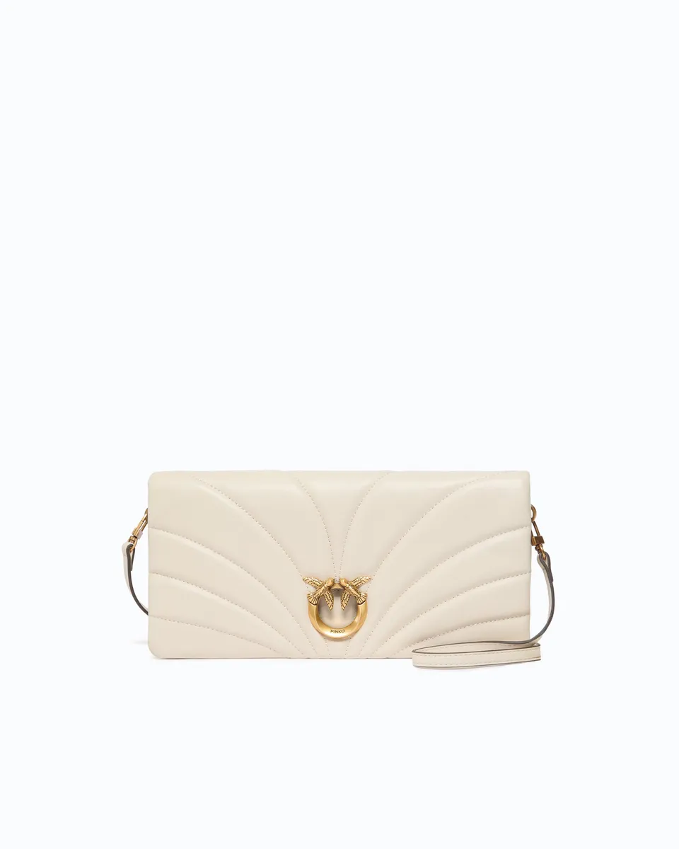 Love Bag Click Horizontal kopertówka skórzana biała