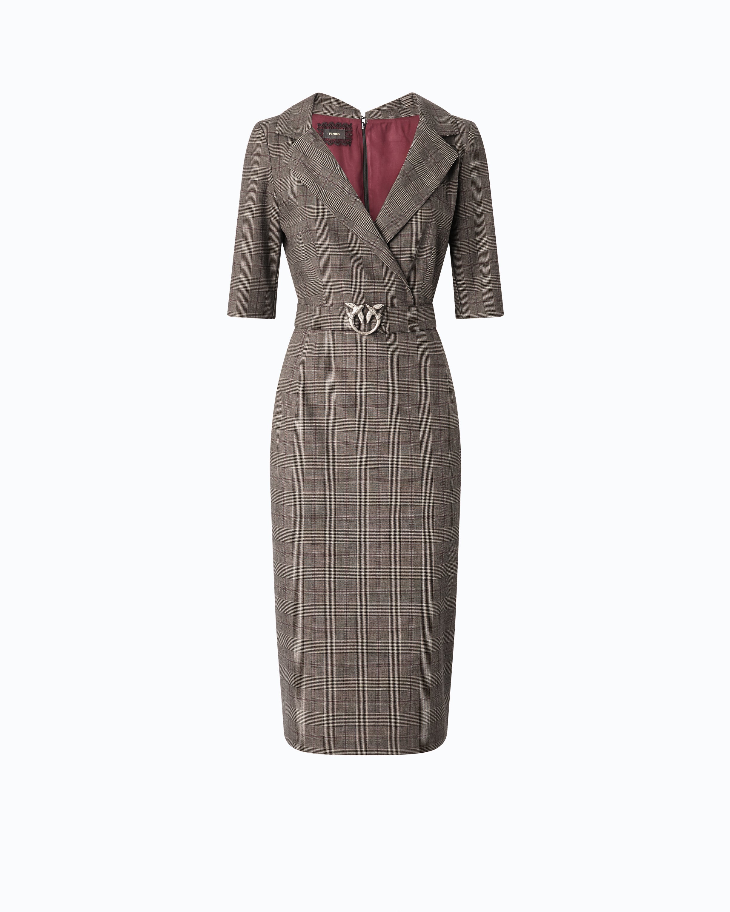 Pinko Anthea Dress sukienka koktajlowa krata 36-52