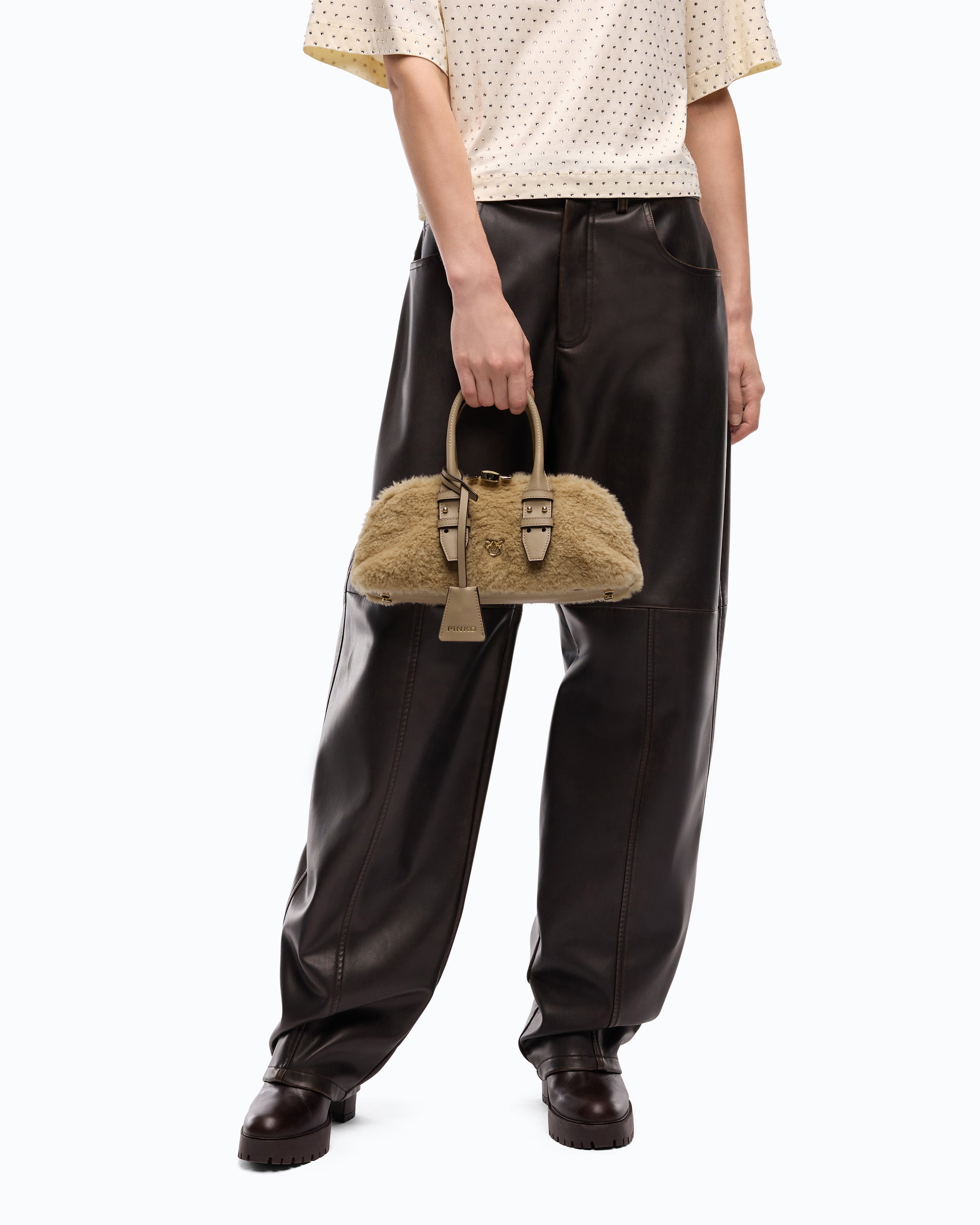 Pinko Escape Bag torebka bowling miś U
