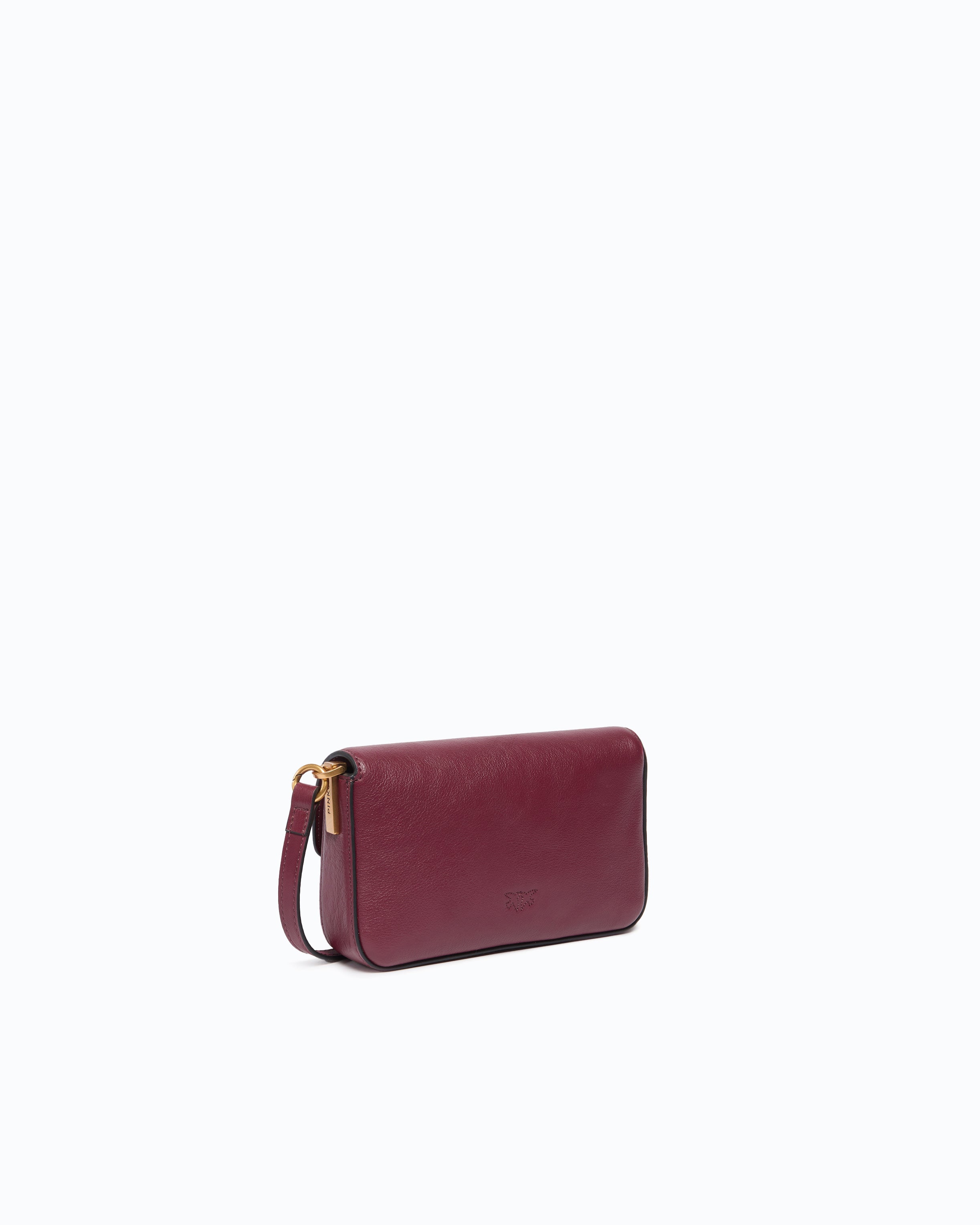 Pinko Baby Love Bag One torebka bordowa skóra