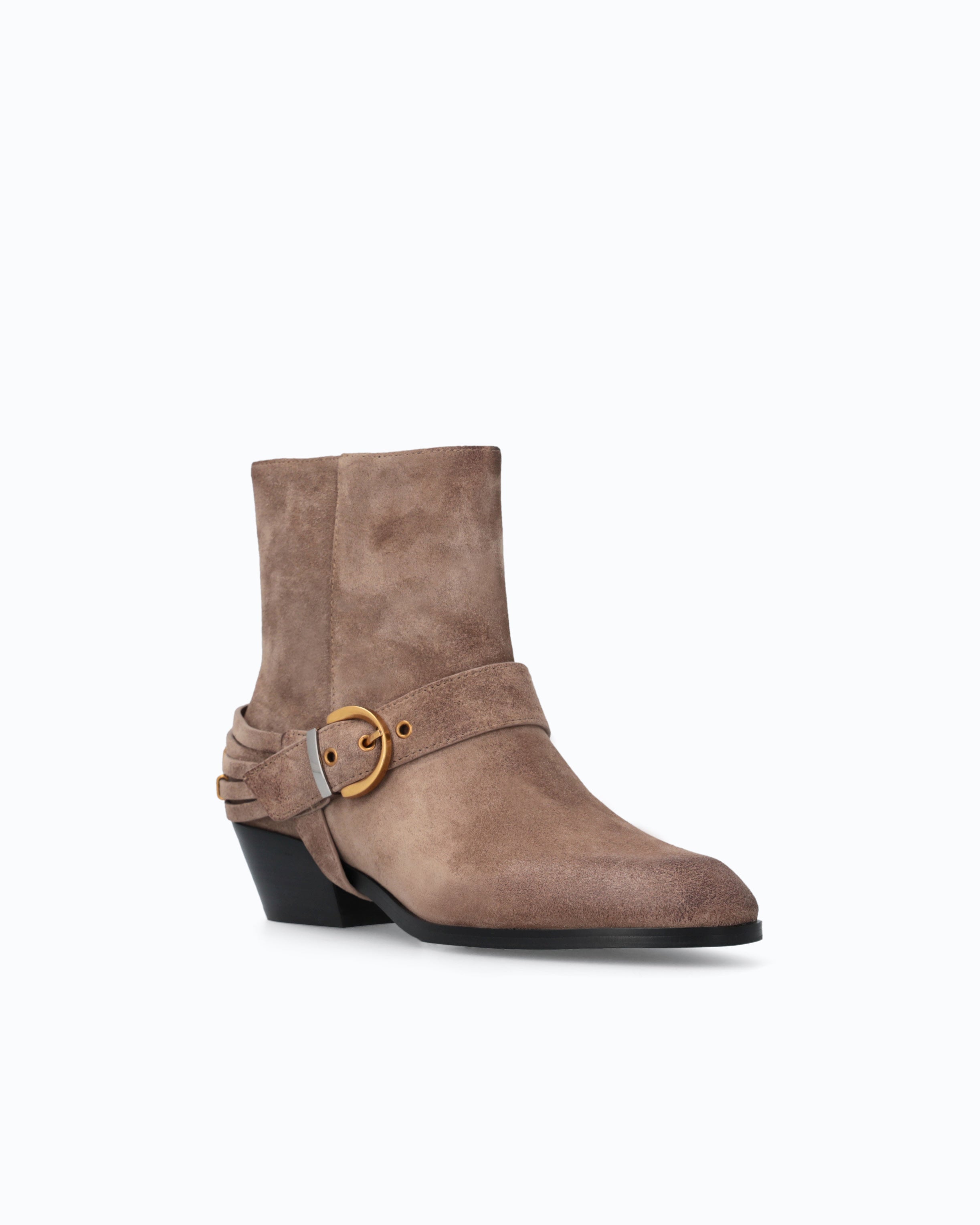 Pinko Jane 07 Ankle Boot botki zamszowe brązowe